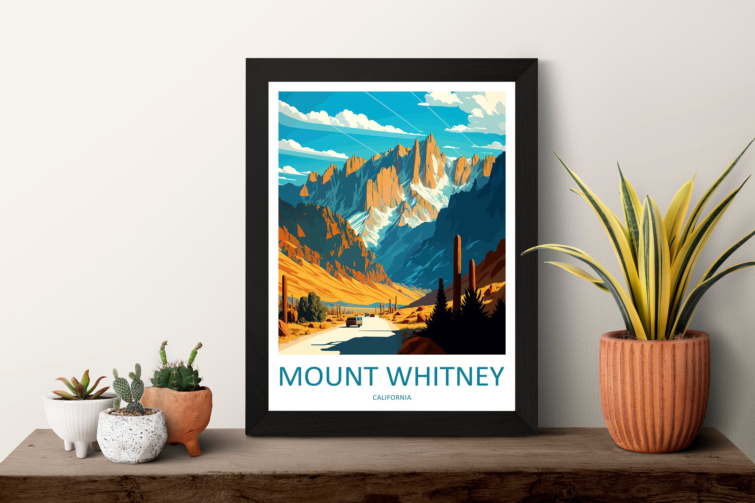 Mount Whitney Travel Print Wall Art Mount Whitney Wall Hanging Home Décor Mount Whitney Gift Art Lovers California Art Lover Gift