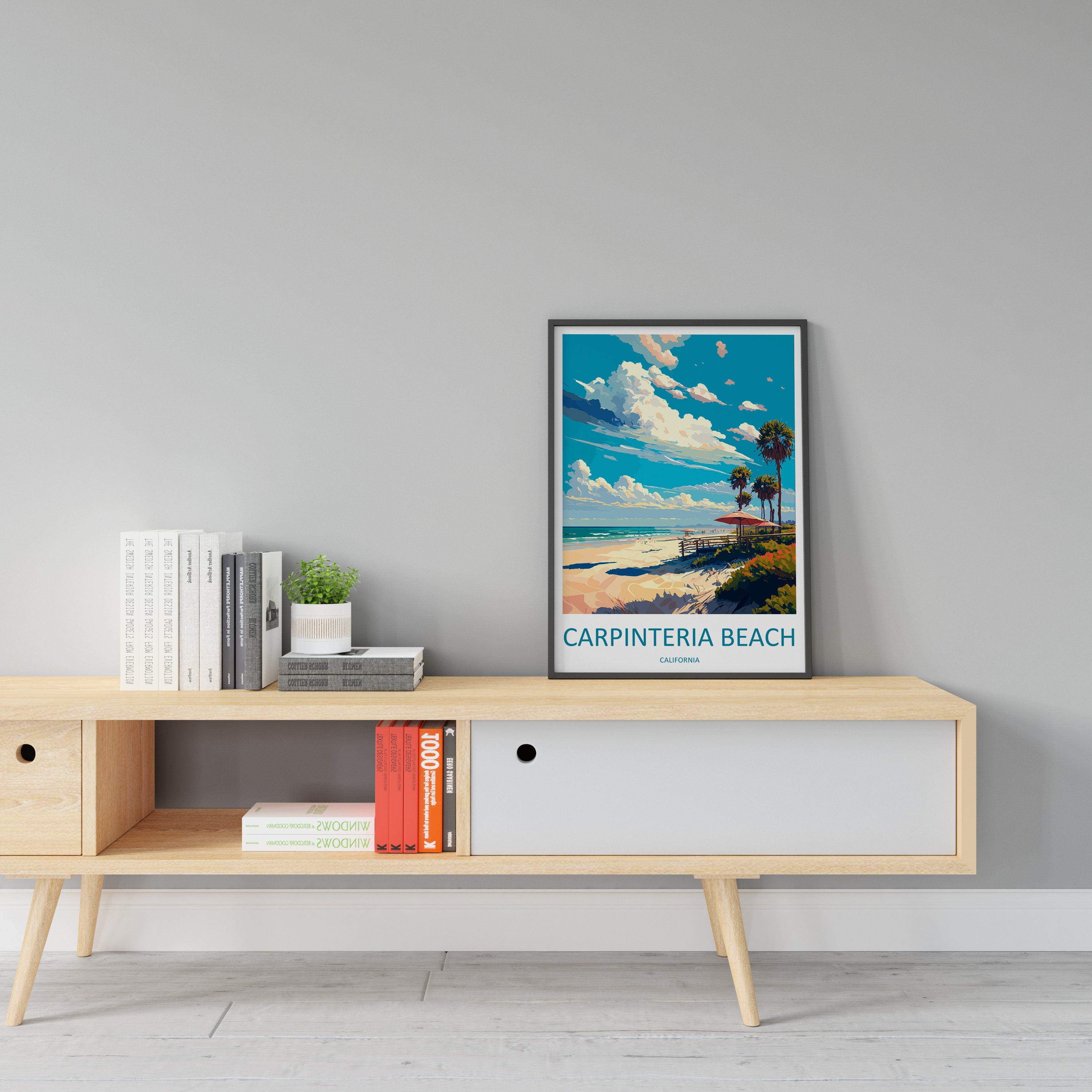 Carpinteria State Beach Travel Print Wall Art Carpinteria Beach Wall Hanging Home Décor Carpinteria Beach Gift Art Lovers California Art