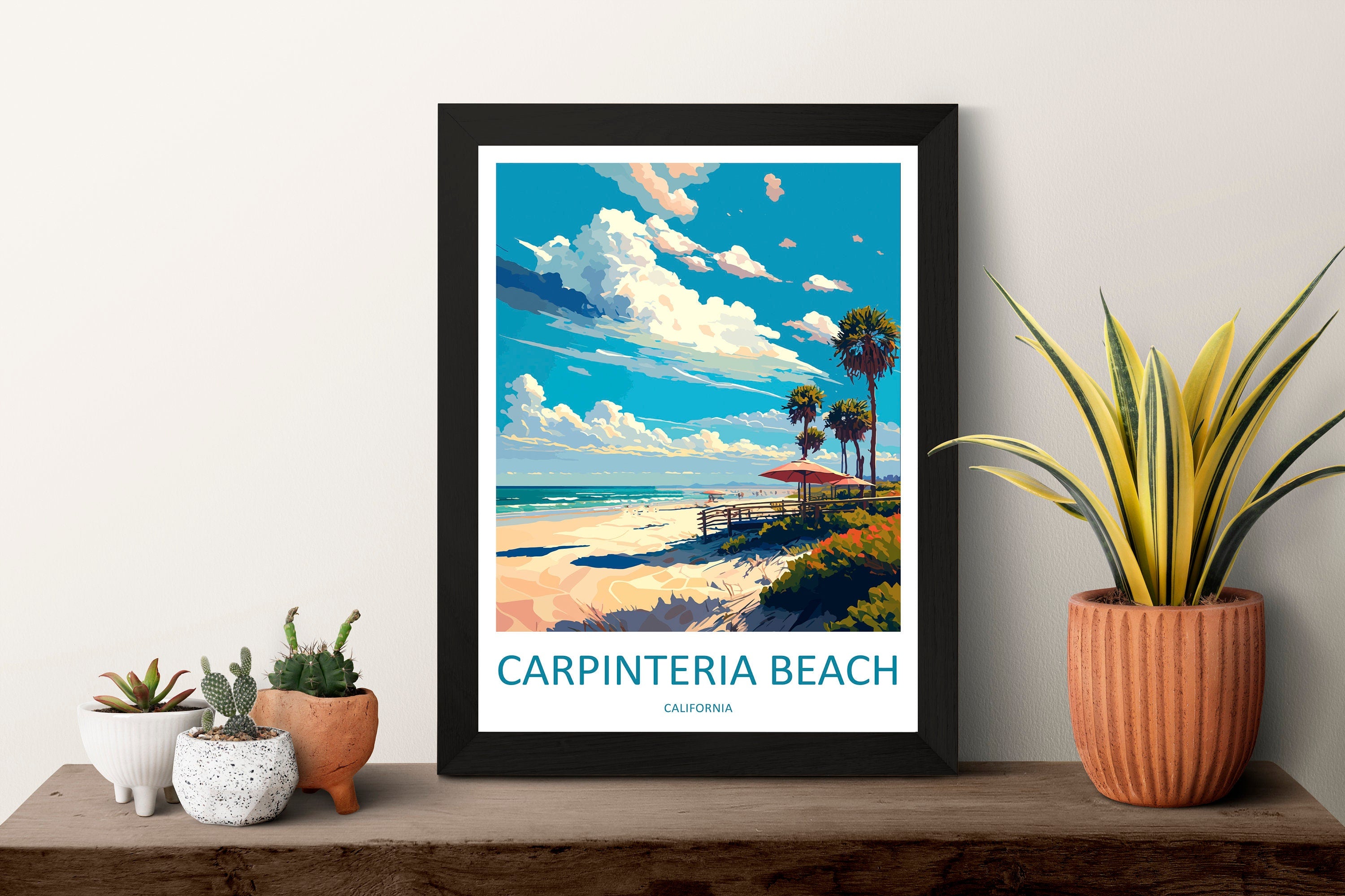 Carpinteria State Beach Travel Print Wall Art Carpinteria Beach Wall Hanging Home Décor Carpinteria Beach Gift Art Lovers California Art