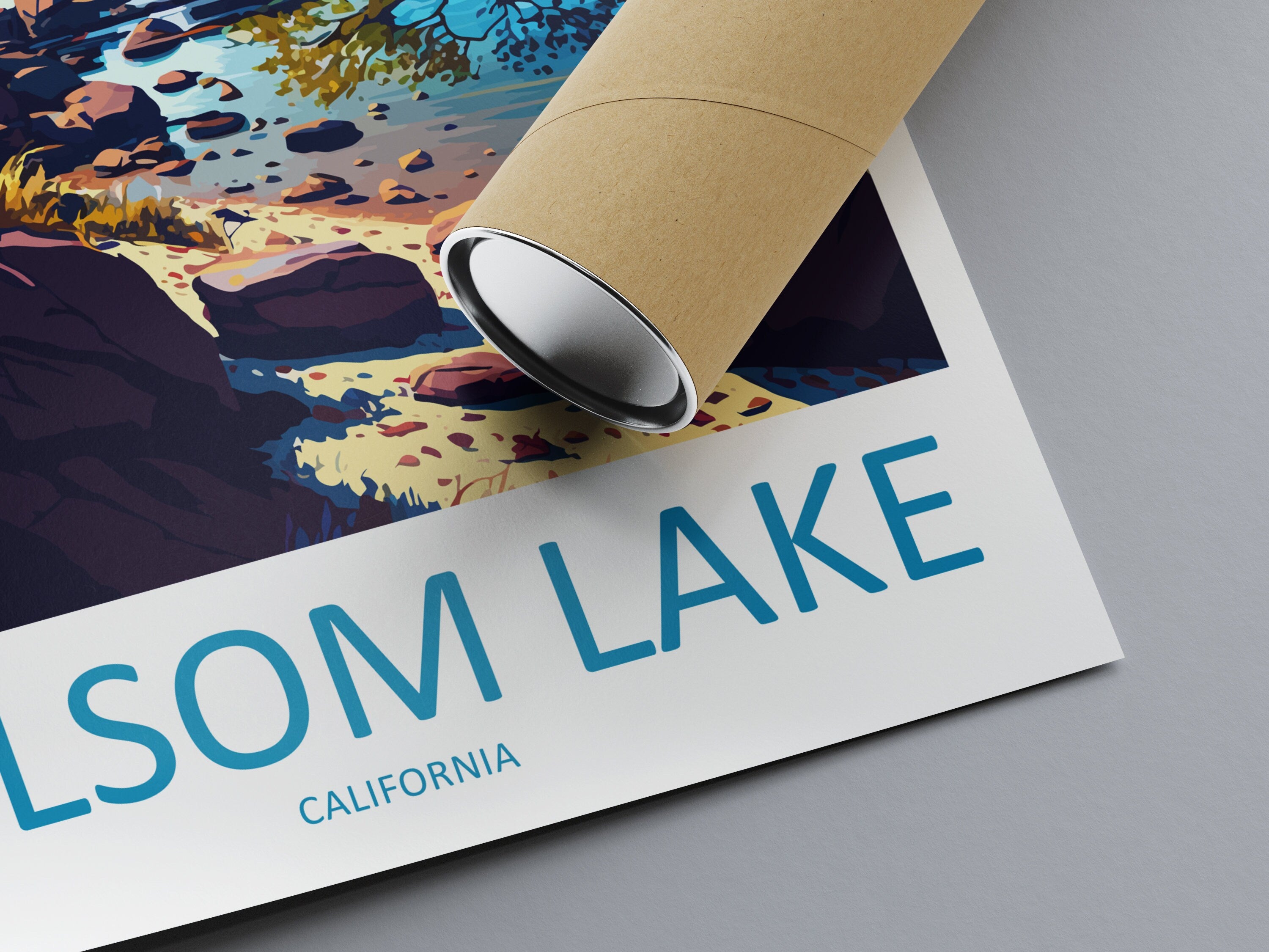 Folsom Lake Travel Print Wall Art Folsom Lake Wall Hanging Home Décor Folsom Lake Gift Art Lovers California Art Lover Gift Folsom Lake