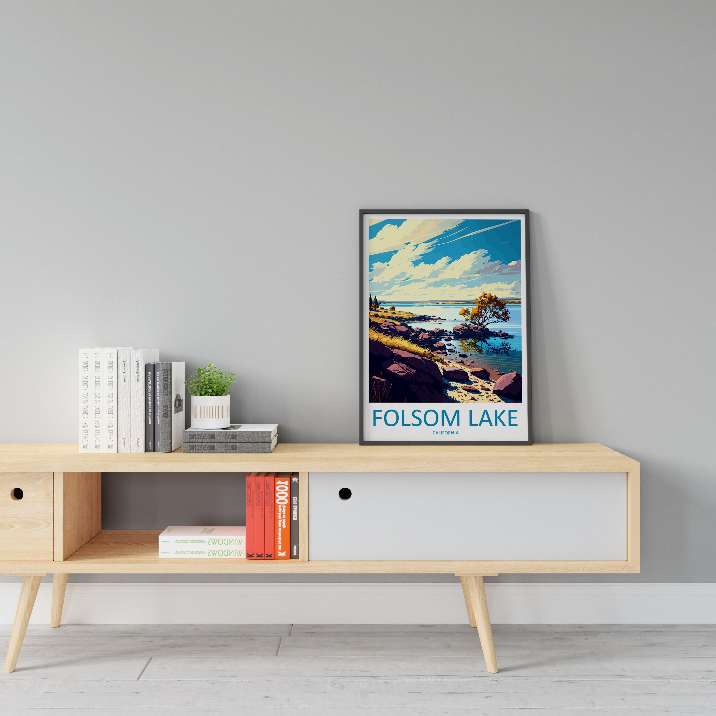 Folsom Lake Travel Print Wall Art Folsom Lake Wall Hanging Home Décor Folsom Lake Gift Art Lovers California Art Lover Gift Folsom Lake