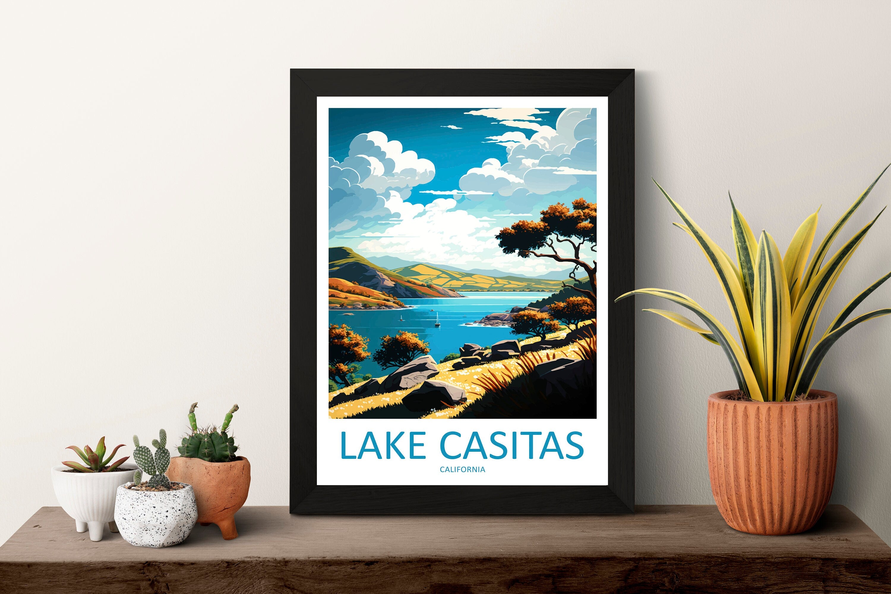 Lake Casitas Travel Print Wall Art Lake Casitas Wall Hanging Home Décor Lake Casitas Gift Art Lovers California Art Lover Gift Lake Casitas