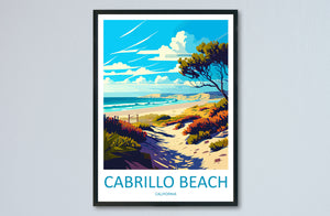 Cambrillo Beach Travel Print Wall Art Cambrillo Beach Wall Hanging Home Décor Cambrillo Beach Gift Art Lovers California Art Lover Gift