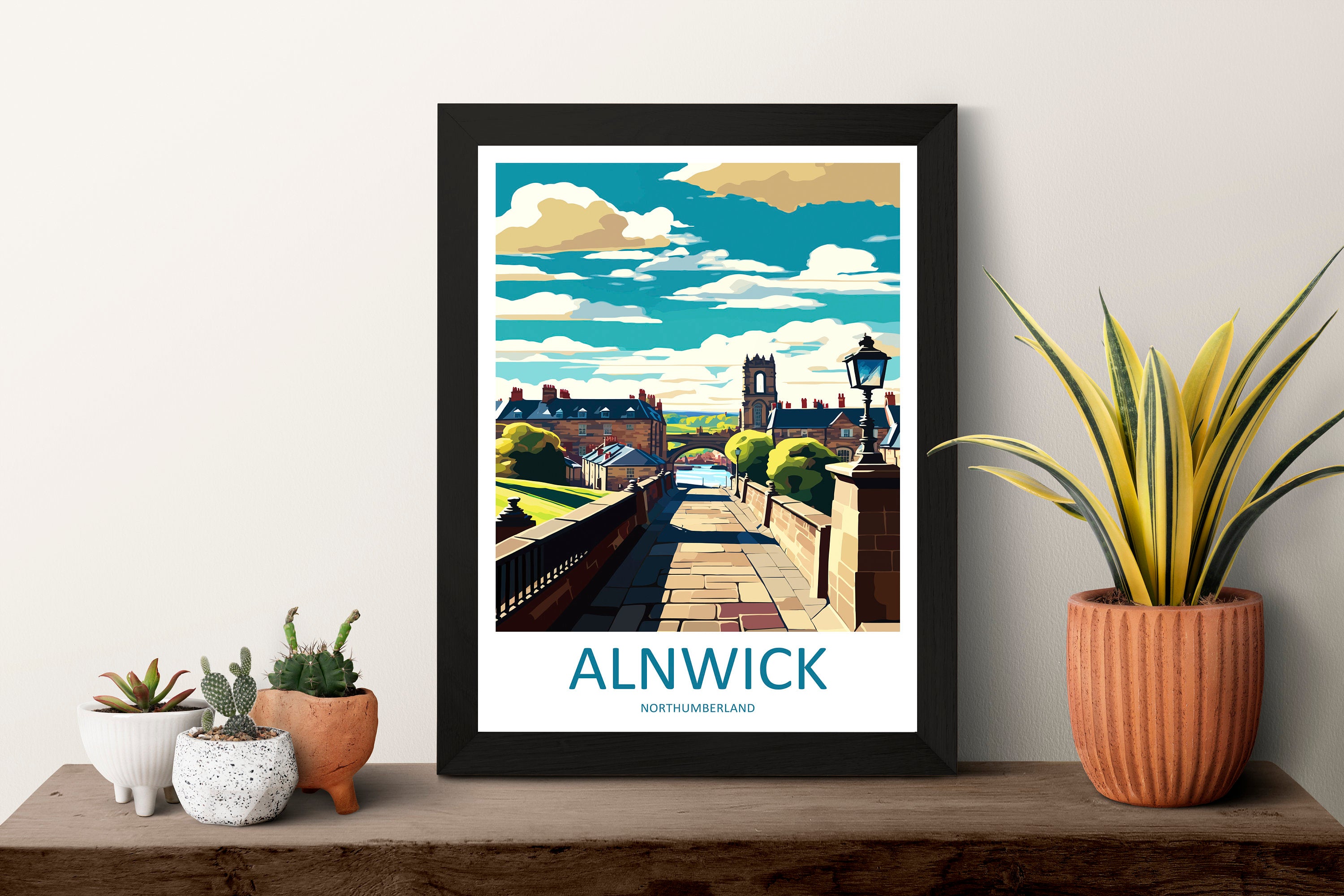 Alnwick Travel Print Wall Art Alnwick Wall Hanging Home Décor Alnwick Gift Art Lovers England Art Lover Gift Print