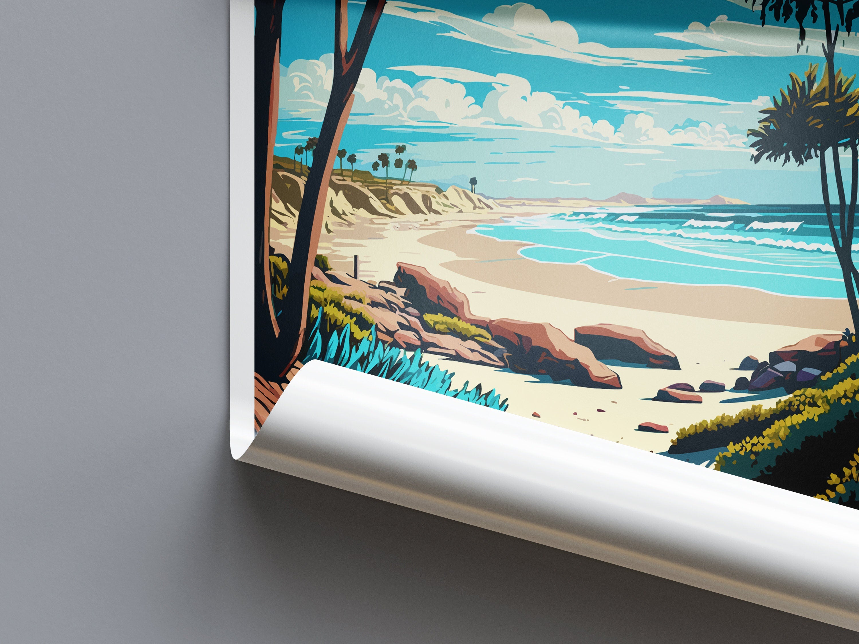 Salt Creek Beach Travel Print Wall Art Salt Creek Beach Wall Hanging Home Décor Salt Creek Beach Gift Art Lovers California Art Poster