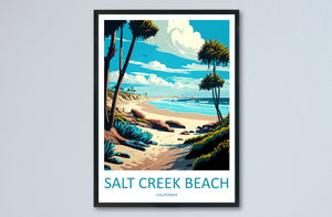 Salt Creek Beach Travel Print Wall Art Salt Creek Beach Wall Hanging Home Décor Salt Creek Beach Gift Art Lovers California Art Poster