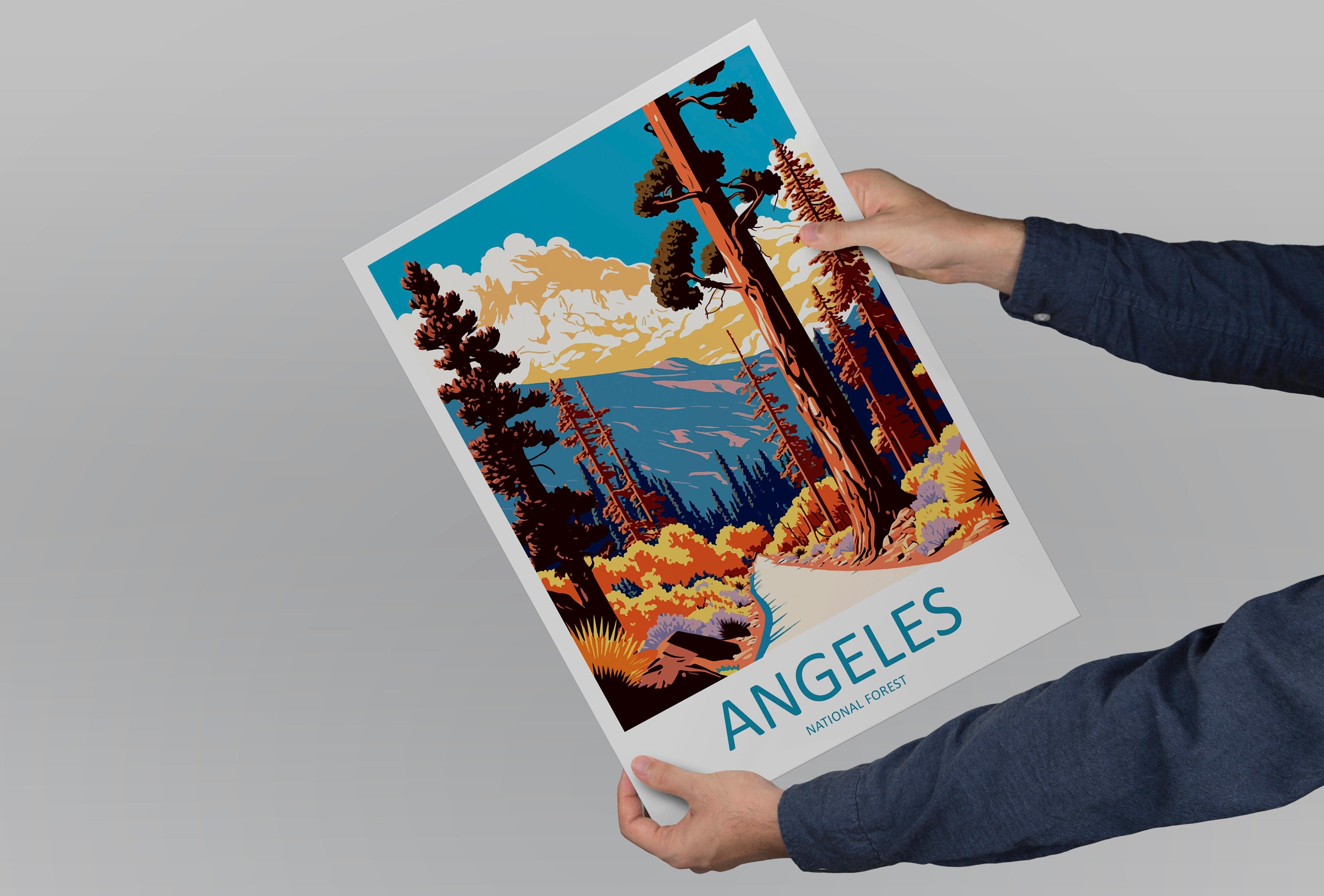 Angeles National Forest Travel Print Wall Art Angeles National Forest Wall Hanging Home Décor Angeles National Forest Gift Art California