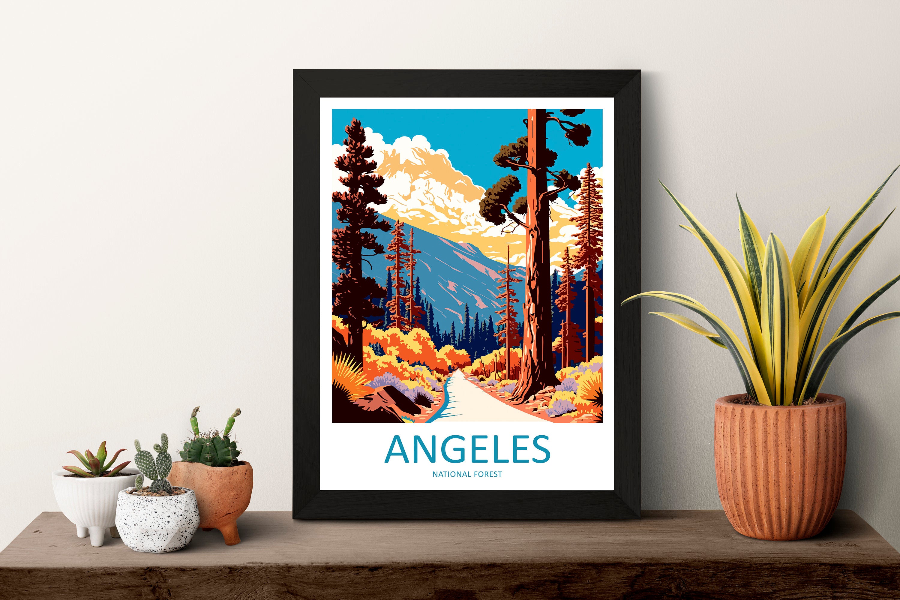 Angeles National Forest Travel Print Wall Art Angeles National Forest Wall Hanging Home Décor Angeles National Forest Gift Art California