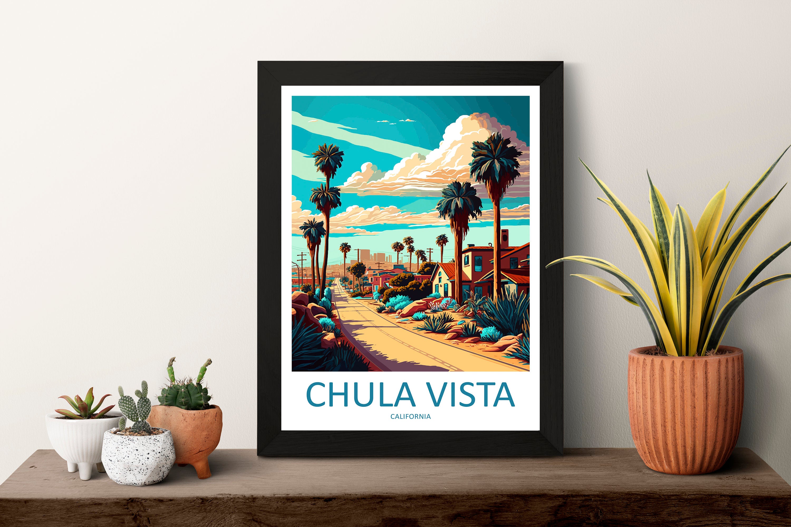 Chula Vista Travel Print Wall Art Chula Vista Wall Hanging Home Décor Chula Vista Gift Art Lovers California Art Lover Gift California Art