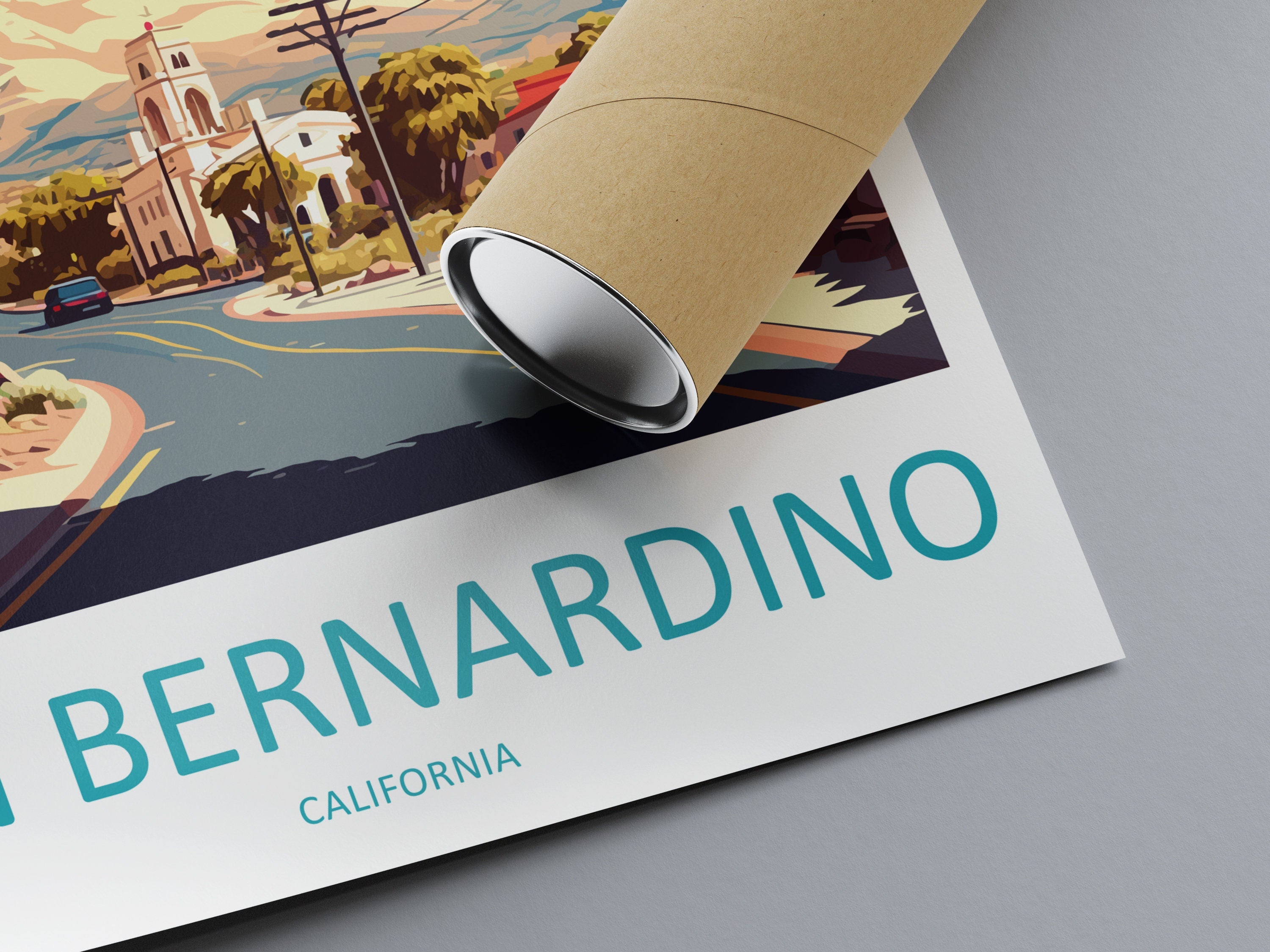 San Bernardino Travel Print Wall Art San Bernardino Wall Hanging Home Décor San Bernardino Gift Art Lovers California Art Lover Gift