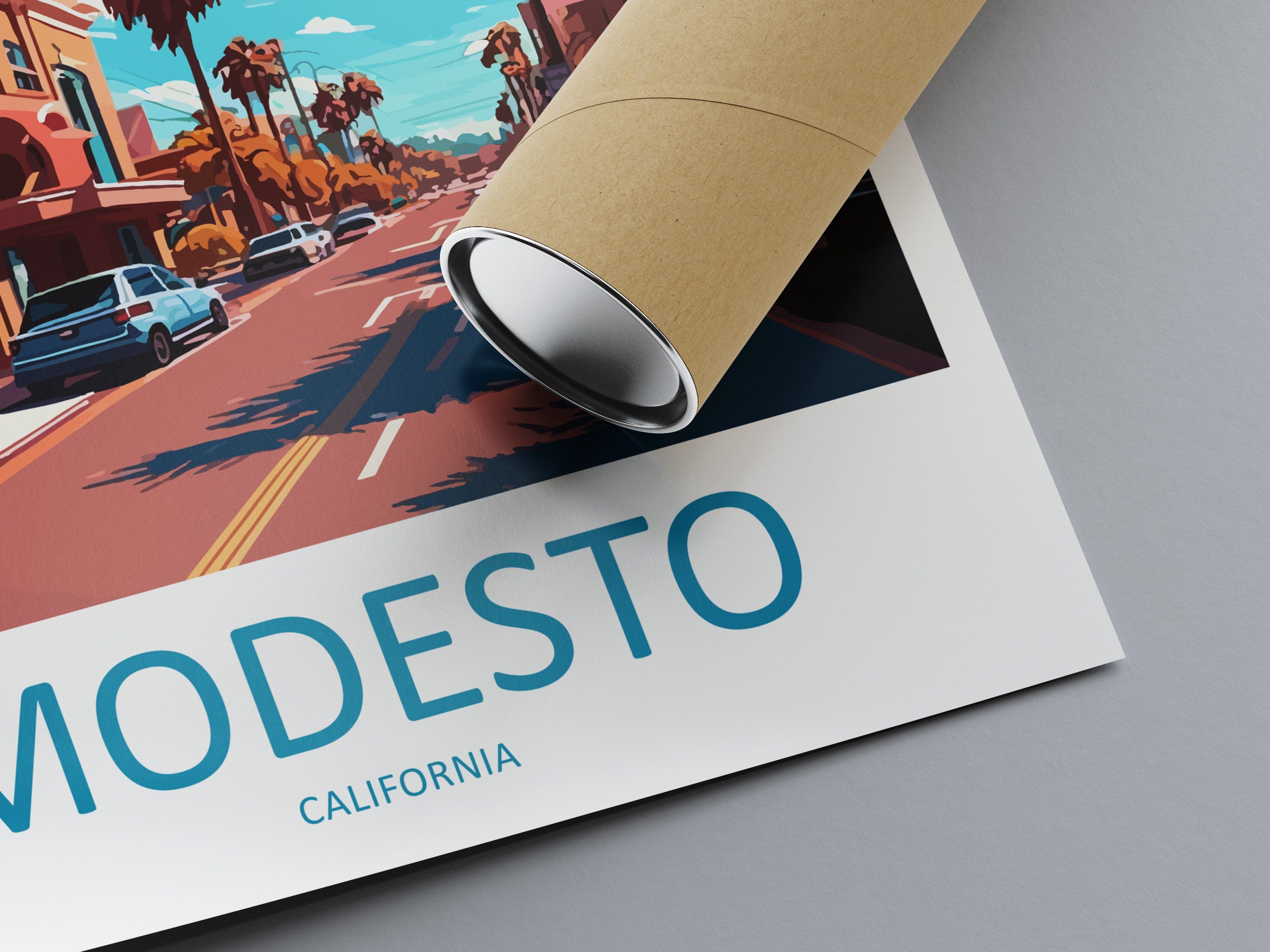 Modesto Travel Print Wall Art Modesto Wall Hanging Home Décor Modesto Gift Art Lovers California Art Lover Gift California Art