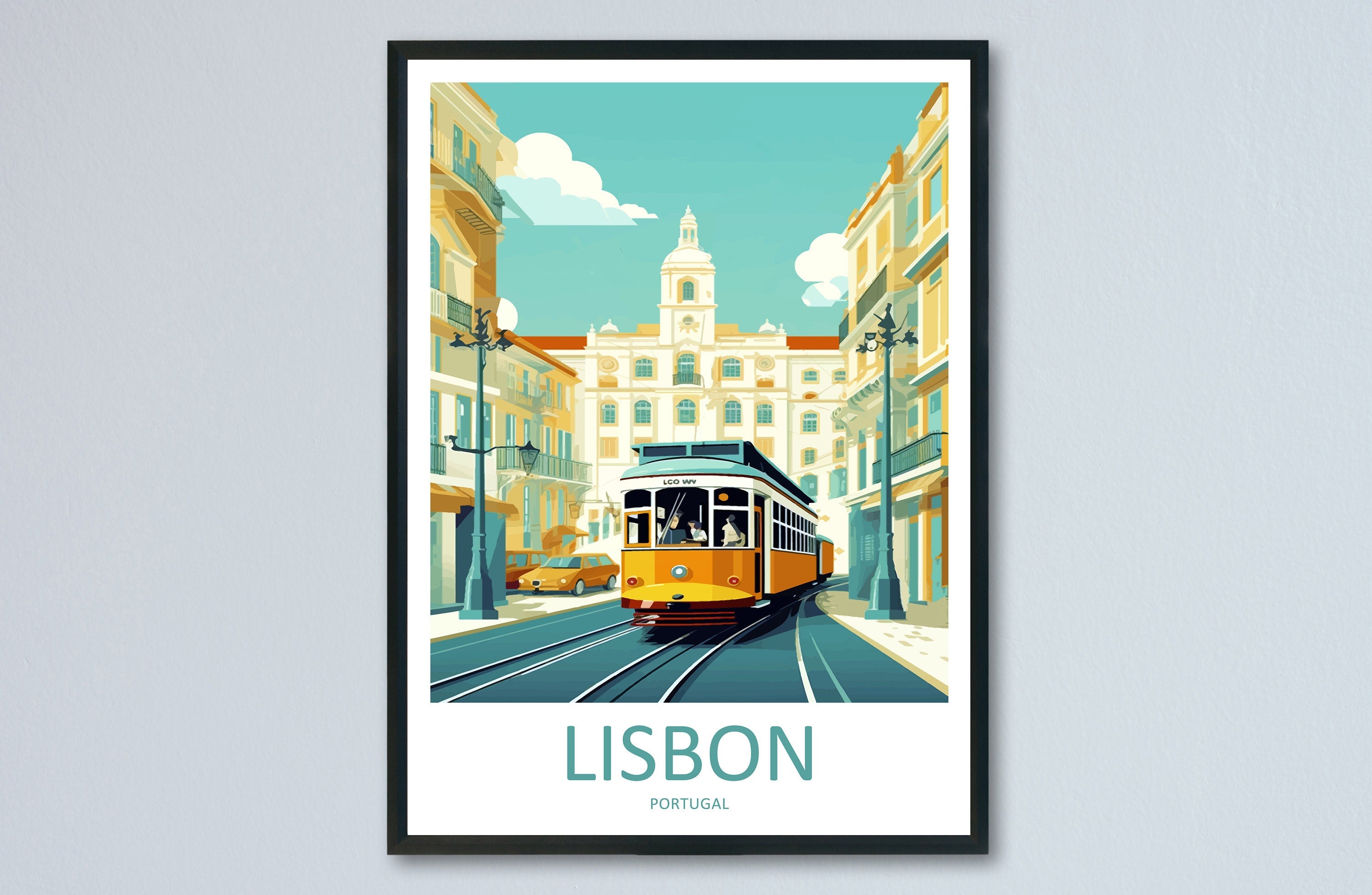 Lisbon Travel Print Wall Art Lisbon Wall Hanging Home Décor Lisbon Gift Art Lovers Portugal Art Lover Gift Lisbon Wall Décor Lisbon Tram Art