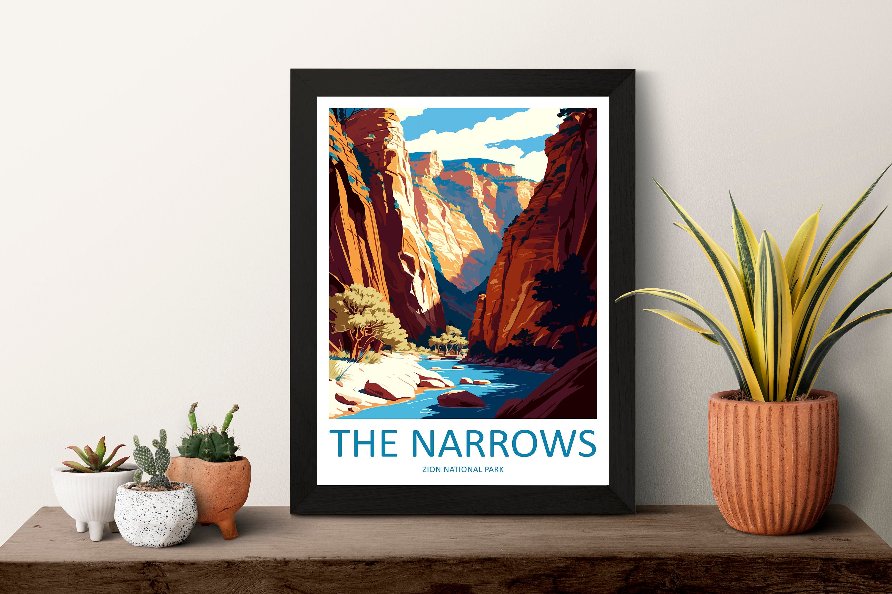 Zion National Park The Narrows Travel Print Wall Art Zion National Park Wall Hanging Home Décor Zion National Park Gift Art Lover Arizona