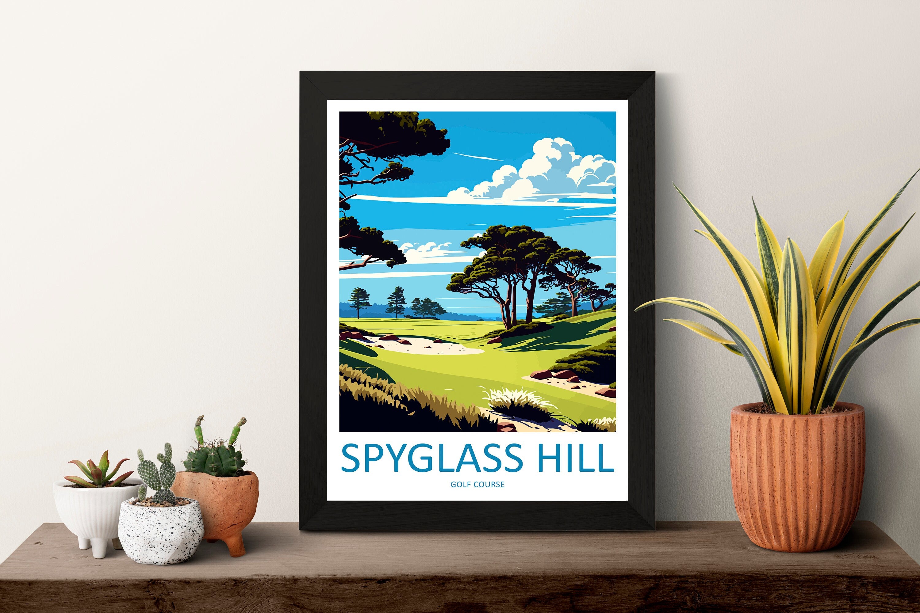 Spyglass Hill Golf Course Travel Print Wall Art Spyglass Hill Wall Hanging Home Décor Spyglass Hill Gift Art Lovers Golf Art Poster