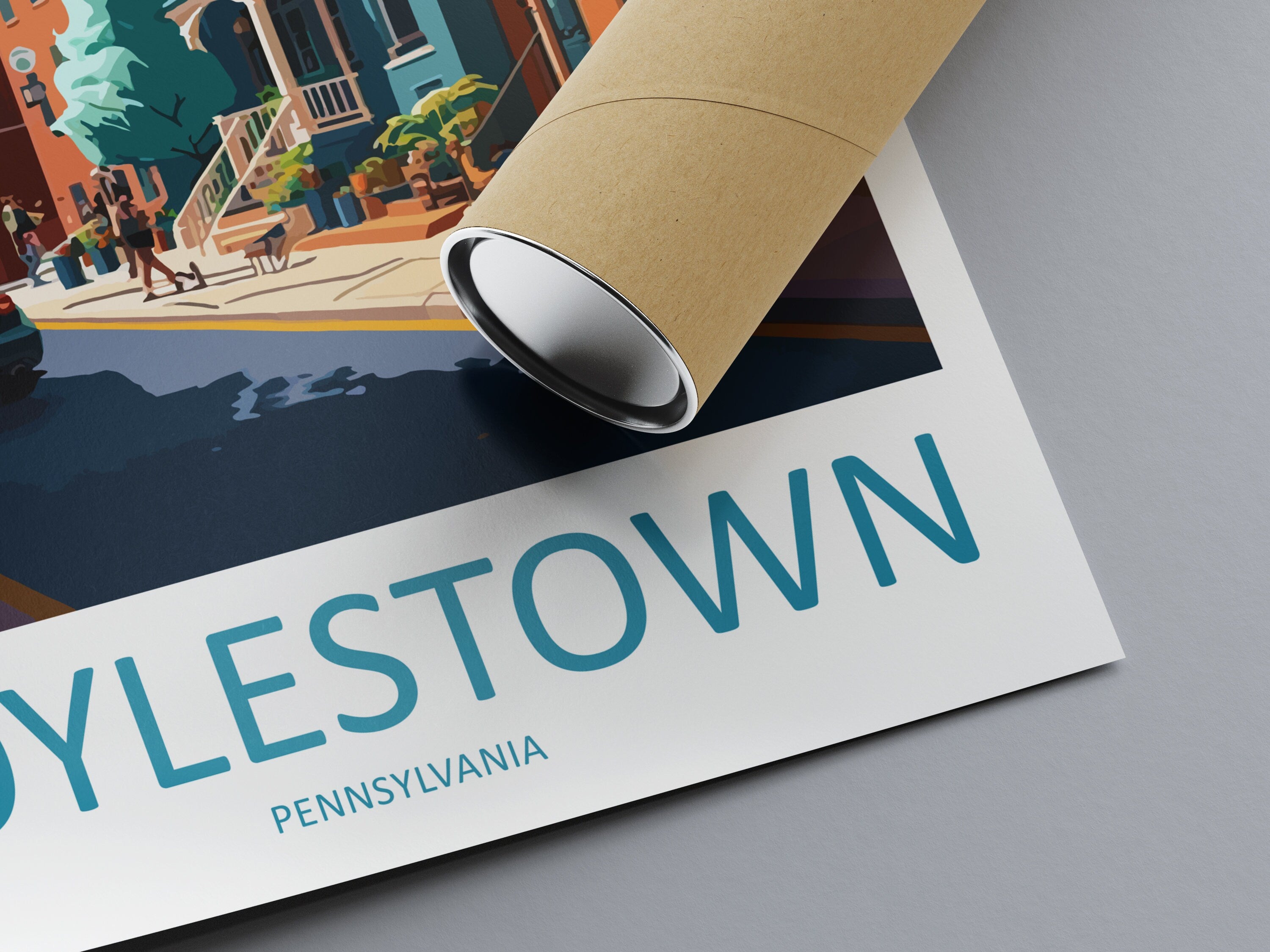 Doylestown Travel Print Wall Art Doylestown Wall Hanging Home Décor Doylestown Gift Art Lovers Pennsylvania Art Lover Travel Art