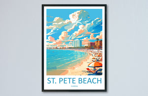 St. Pete Beach Travel Print Wall Art St. Pete Beach Wall Hanging Home Décor St. Pete Beach Gift Art Lovers Gift Beach Florida St. Pete Beach