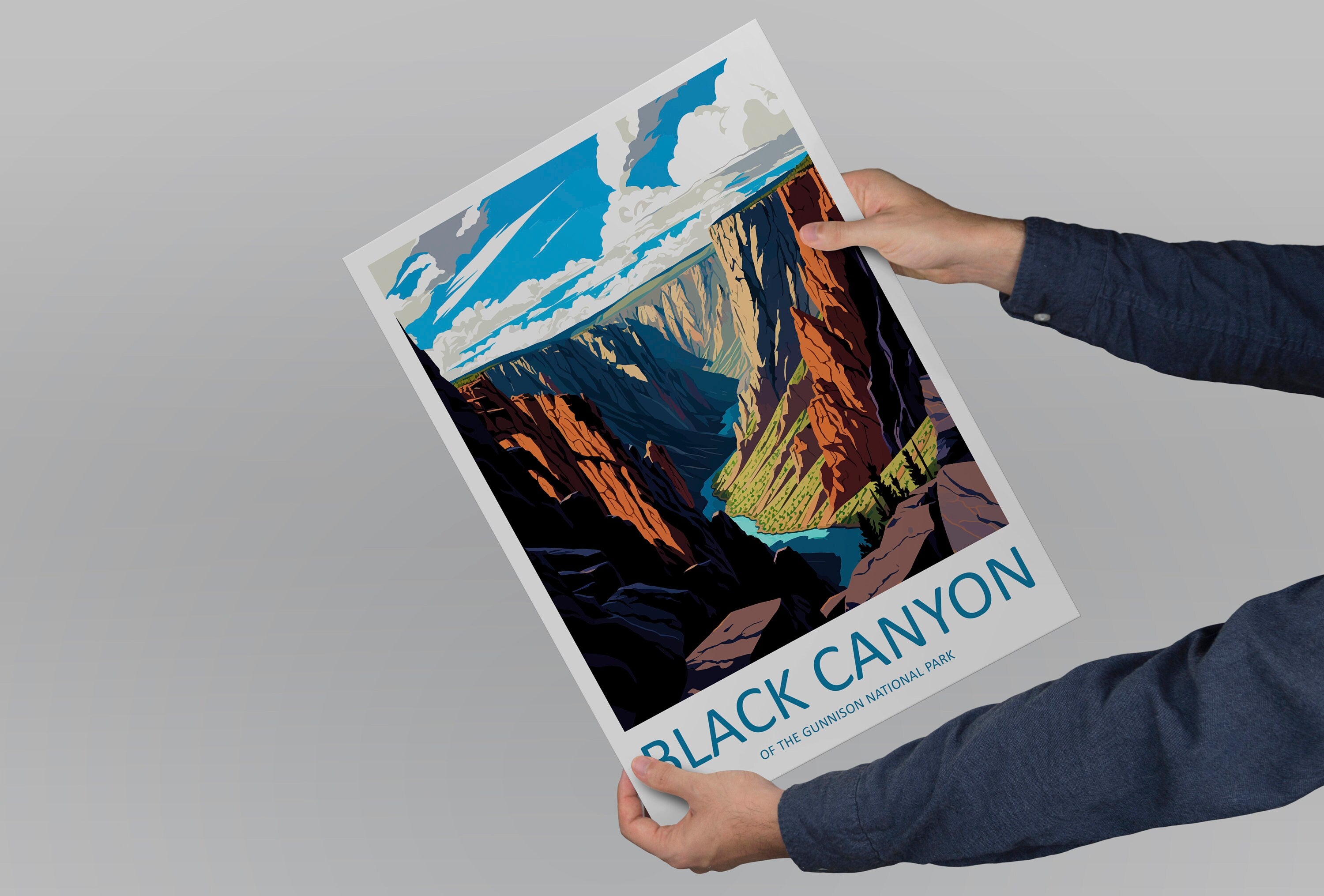 Black Canyon National Park Travel Print Wall Art Black Canyon Wall Hanging Home Décor Black Canyon Gift Art Lovers Colorado Art Lover Gift