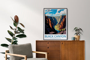 Black Canyon National Park Travel Print Wall Art Black Canyon Wall Hanging Home Décor Black Canyon Gift Art Lovers Colorado Art Lover Gift