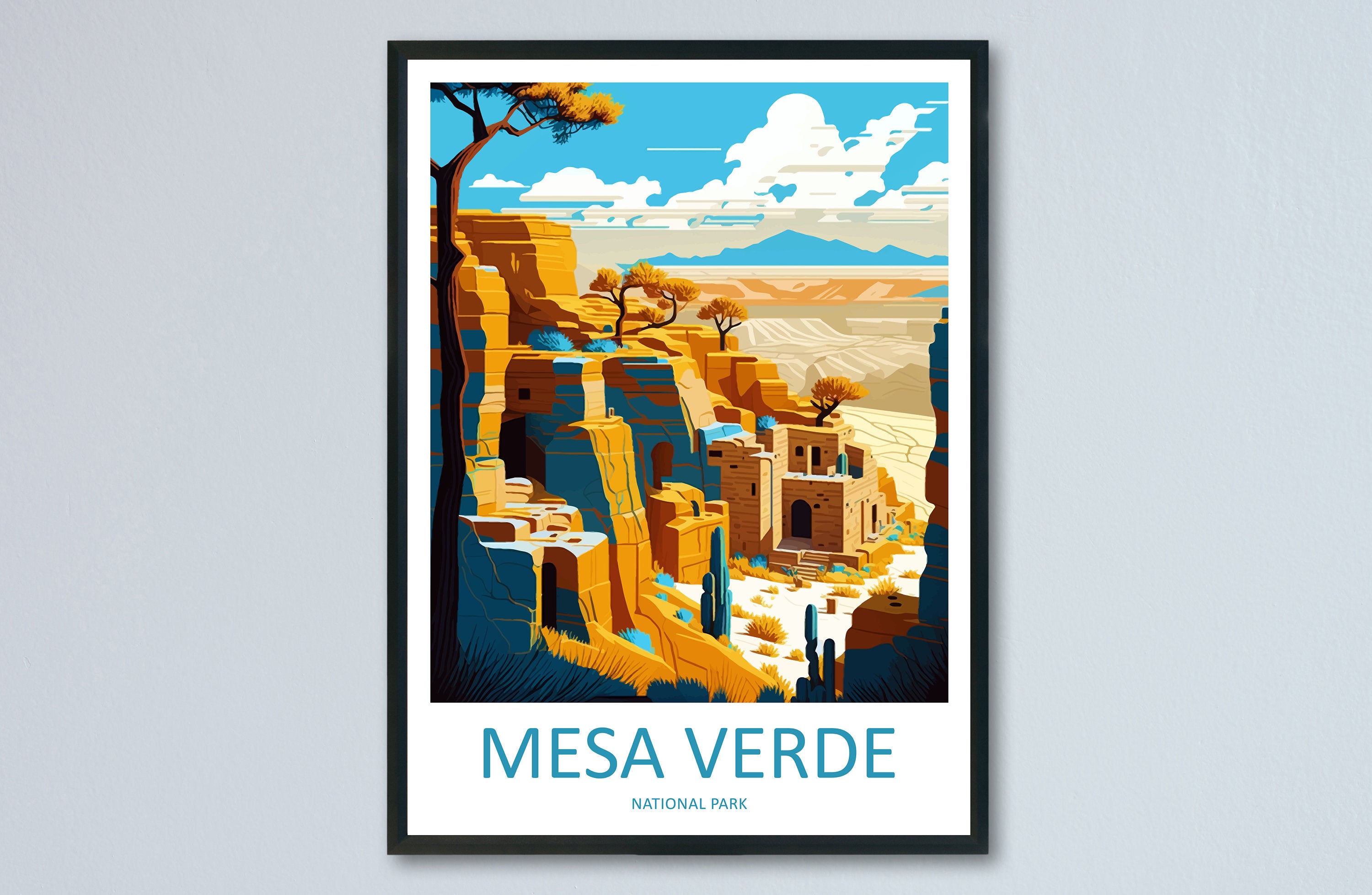 Mesa Verde National Park Travel Print Wall Art Mesa Verde Wall Hanging Home Décor Mesa Verde Gift Art Lovers Colorado Art Gift Lover Print