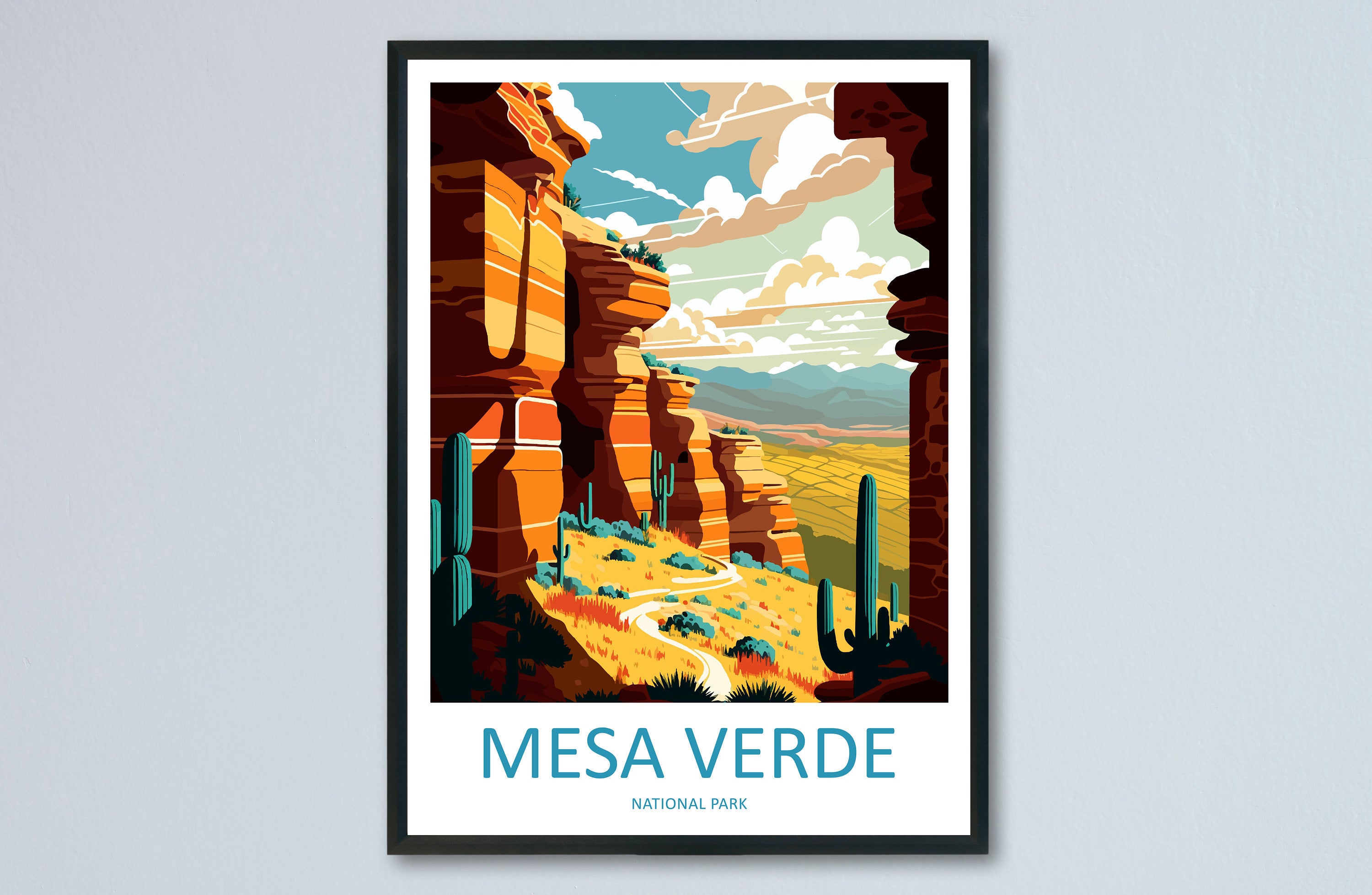 Mesa Verde National Park Travel Print Wall Art Mesa Verde Wall Hanging Home Décor Mesa Verde Gift Art Lovers Colorado Art Gift Lover Print