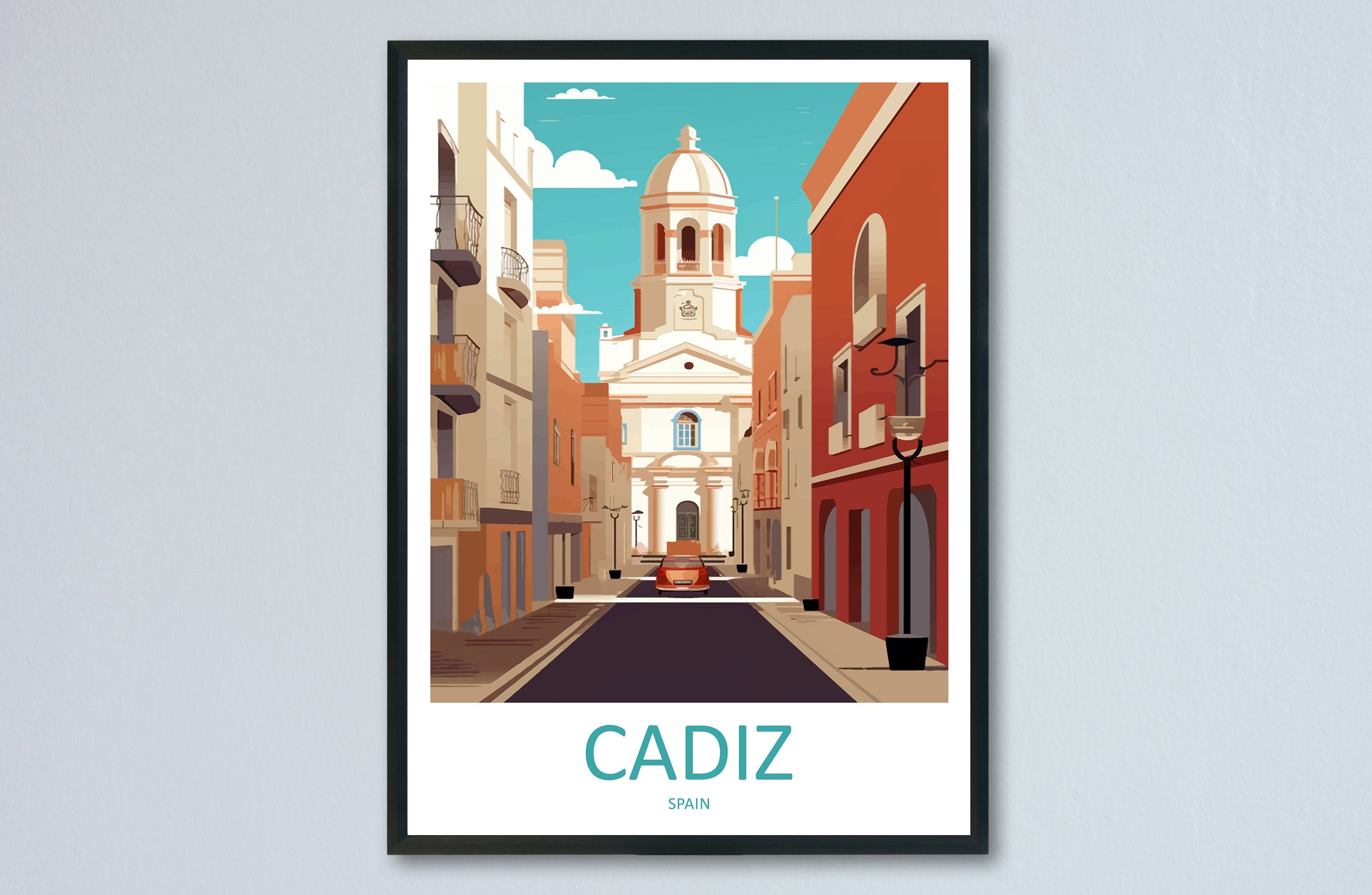 Cadiz Travel Print Wall Art Cadiz Wall Hanging Home Décor Cadiz Gift Art Lovers Spain Art Lover Gift Cadiz Wall Décor Cadiz Spain Poster Art