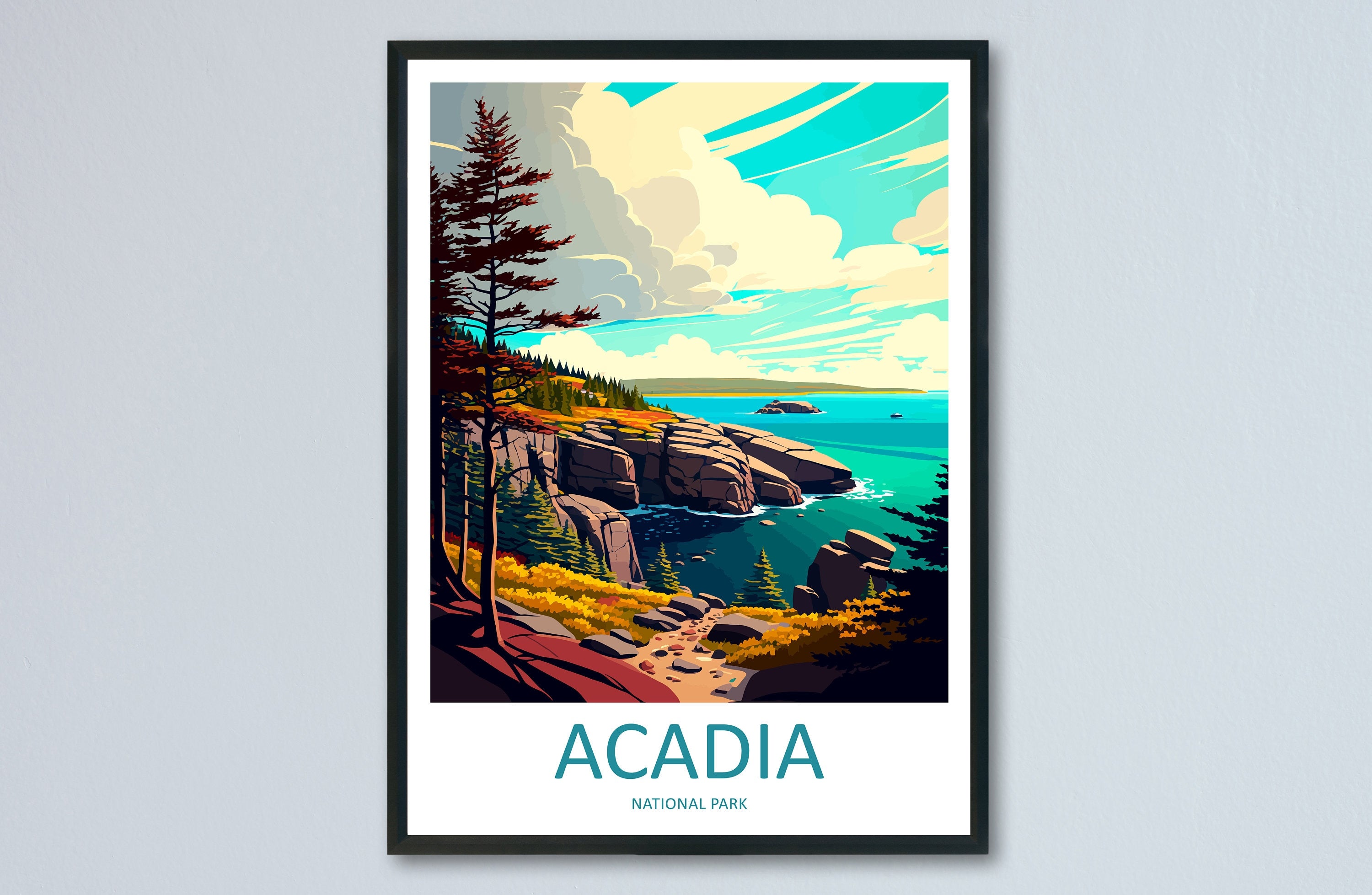 Acadia National Park Travel Print Wall Art Acadia National Park Wall Hanging Home Décor Acadia National Park Gift Art Lovers National Park