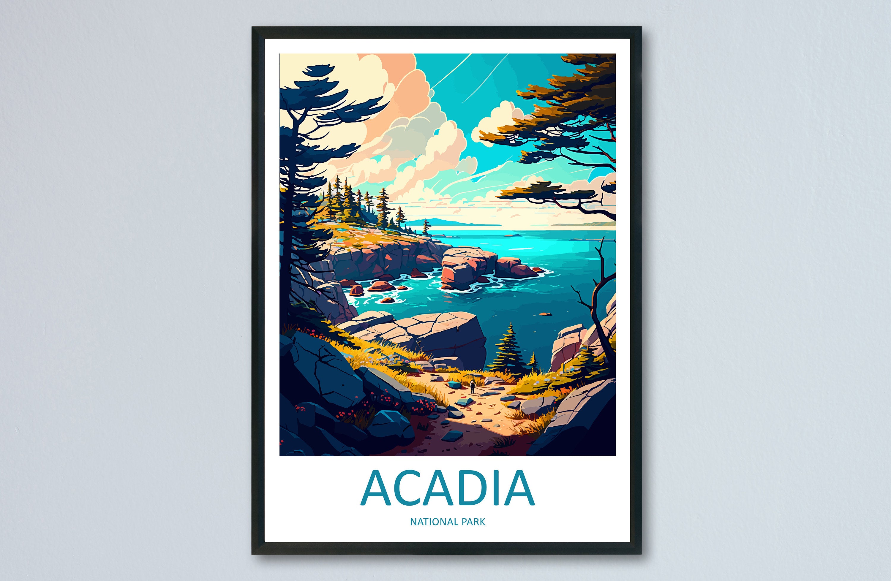 Acadia National Park Travel Print Wall Art Acadia National Park Wall Hanging Home Décor Acadia National Park Gift Art Lovers National Park