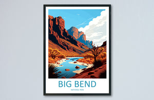 Big Bend National Park Travel Print Wall Art Big Bend National Park Wall Hanging Home Décor Big Bend National Park Gift Art Lovers Park Art