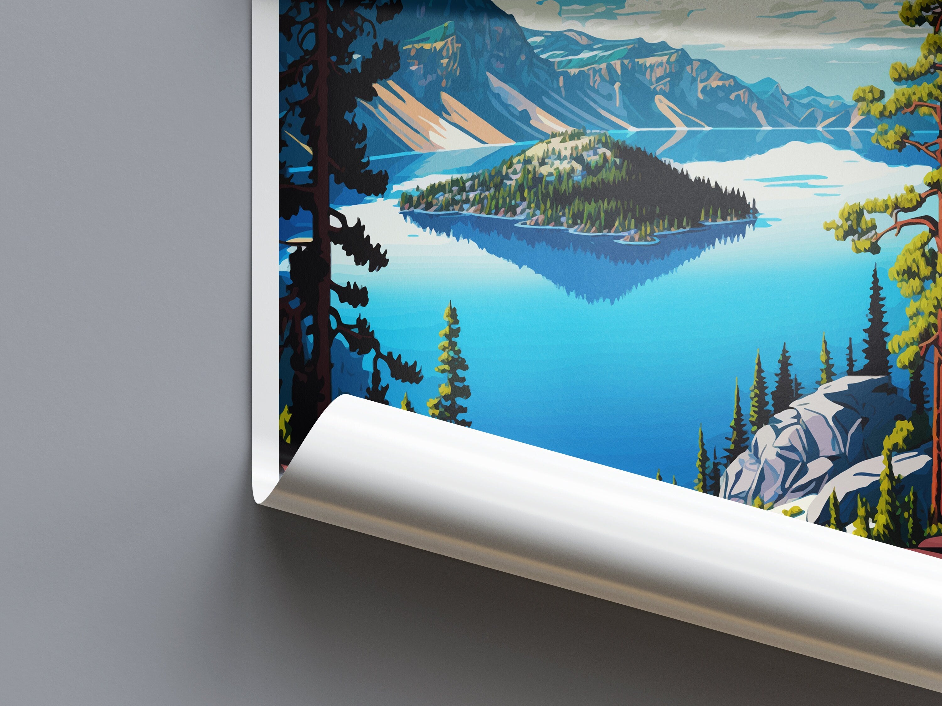 Crater Lake National Park Travel Print Wall Art Crater Lake National Park Wall Hanging Home Décor Crater Lake National Park Gift Art