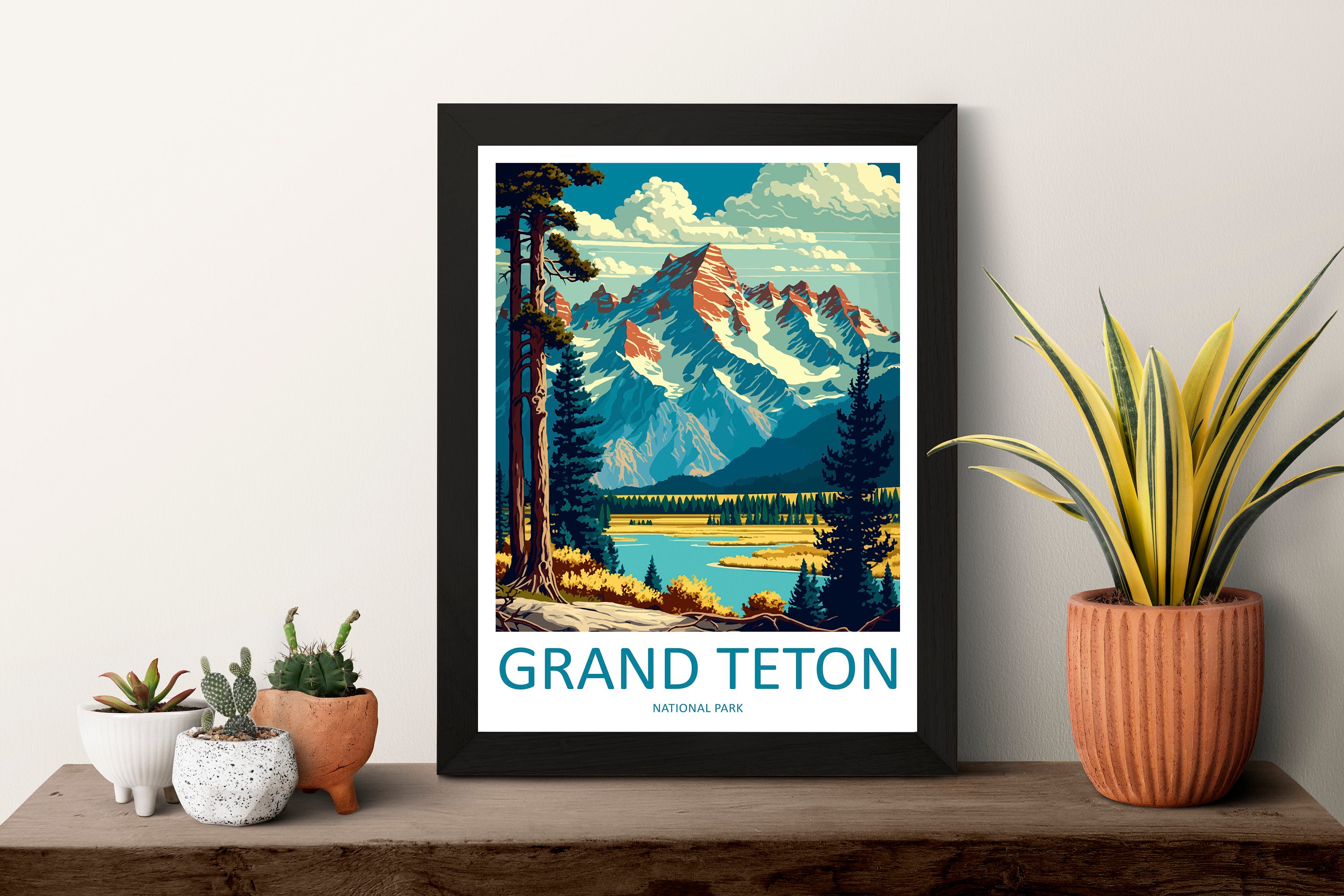 Grand Teton National Park Travel Print Wall Art Grand Teton National Park Wall Hanging Home Décor Grand Teton National Park Gift Art