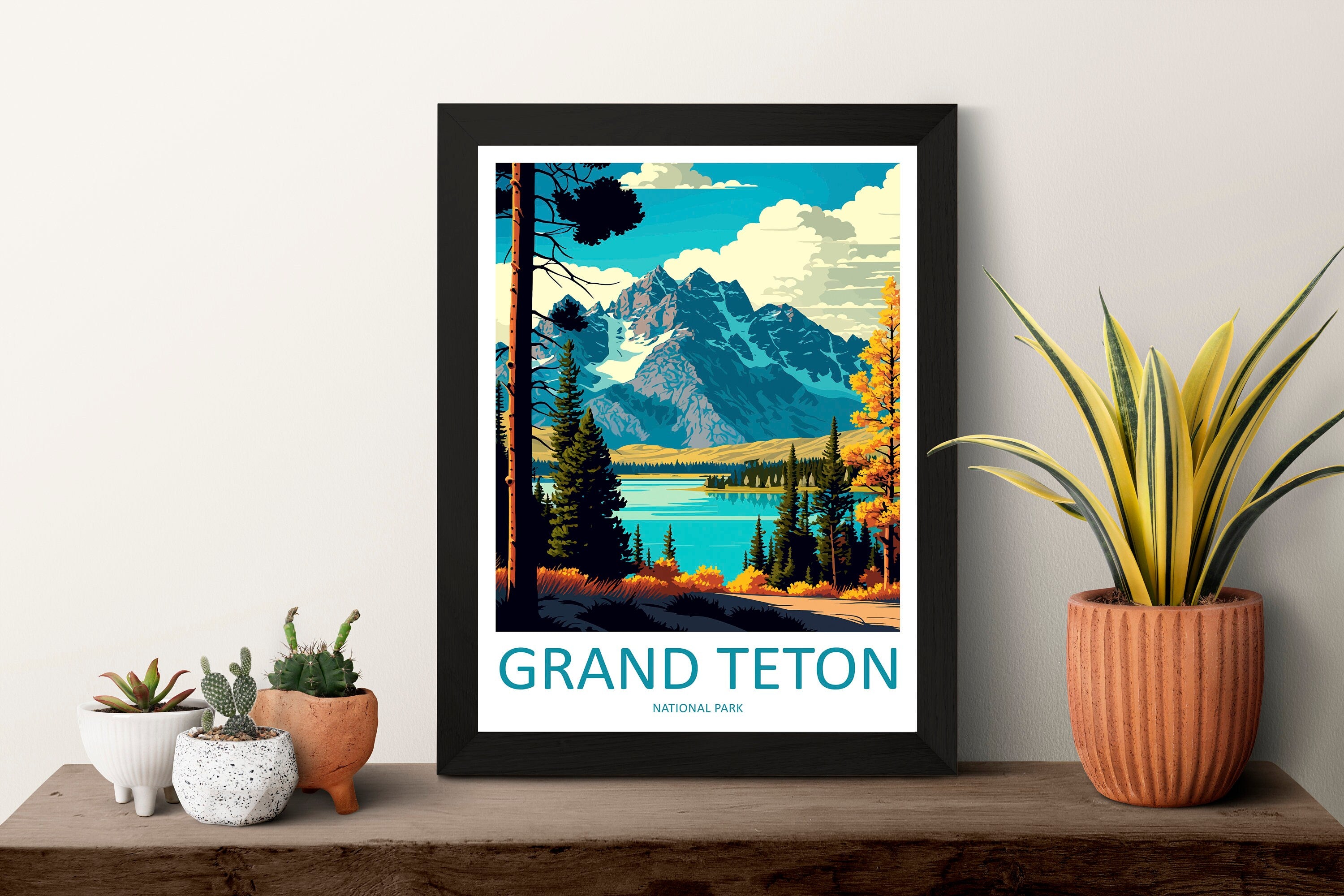 Grand Teton National Park Travel Print Wall Art Grand Teton National Park Wall Hanging Home Décor Grand Teton National Park Gift Art