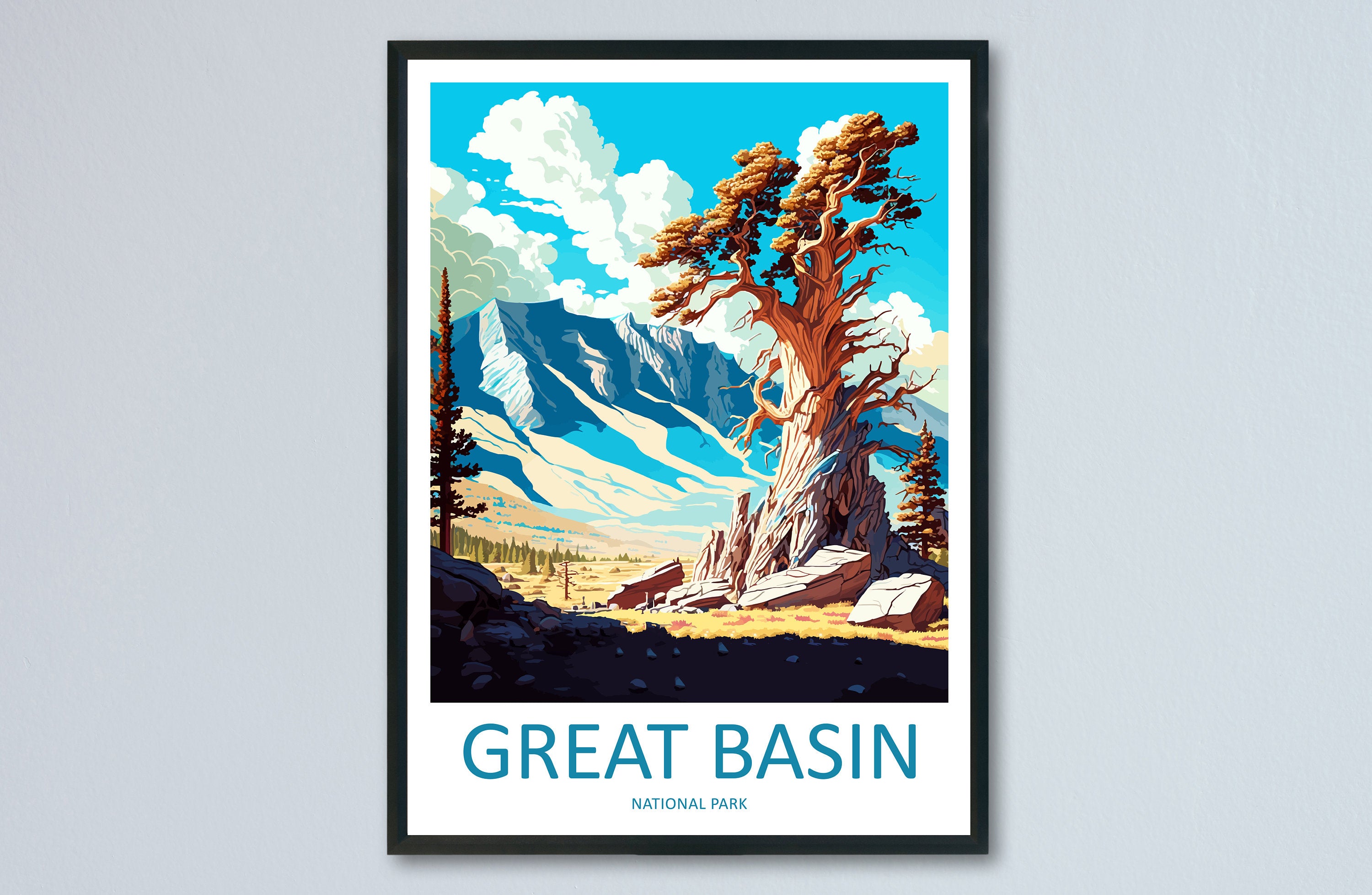 Great Basin National Park Travel Print Wall Art Great Basin National Park Wall Hanging Home Décor Great Basin National Park Gift Art