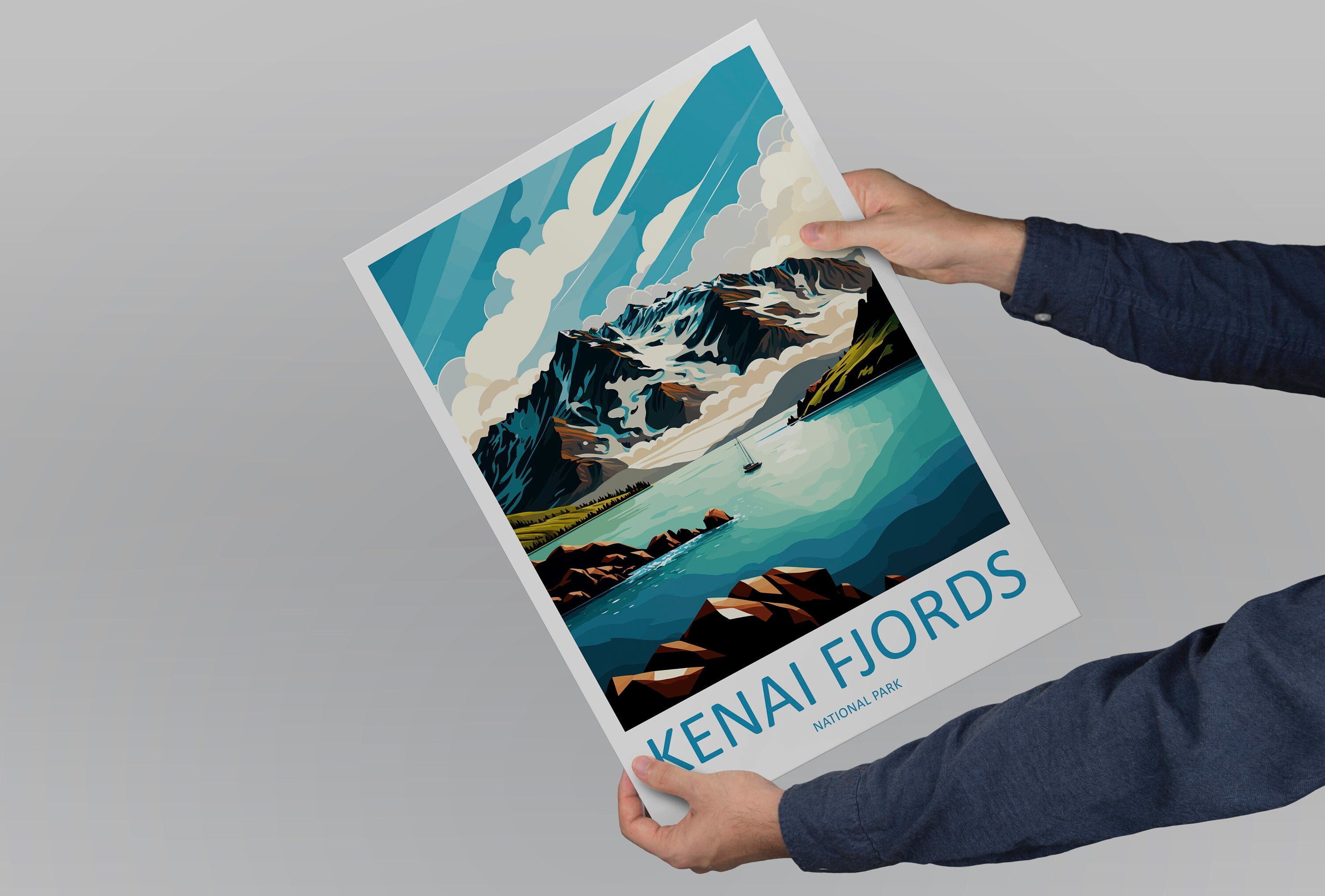 Kenai Fjords National Park Travel Print Wall Art Kenai Fjords National Park Wall Hanging Home Décor Kenai Fjords National Park Gift Art