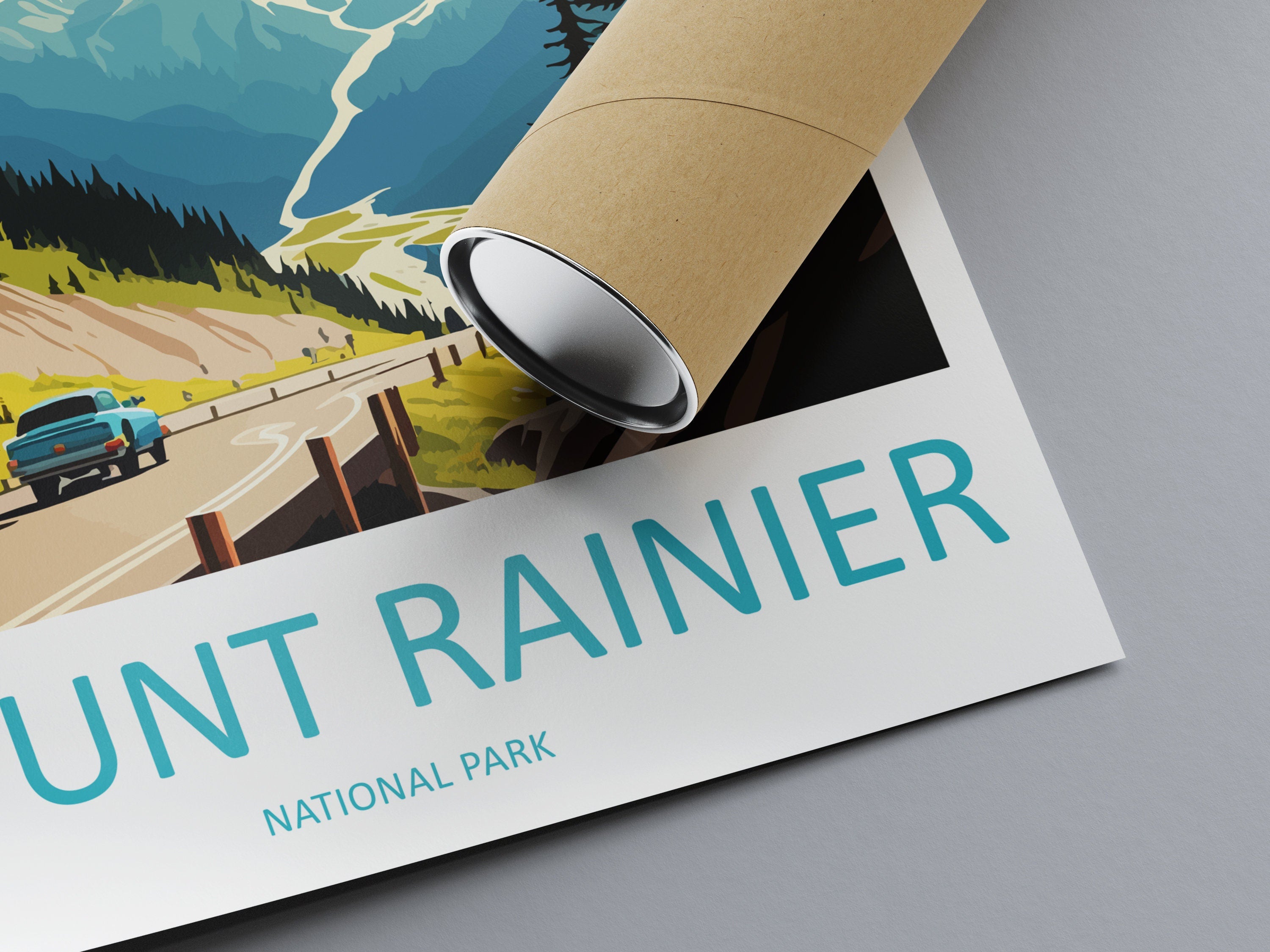 Mount Rainier National Park Travel Print Wall Art Mount Rainier National Park Wall Hanging Home Décor Mount Rainier National Park Gift Art