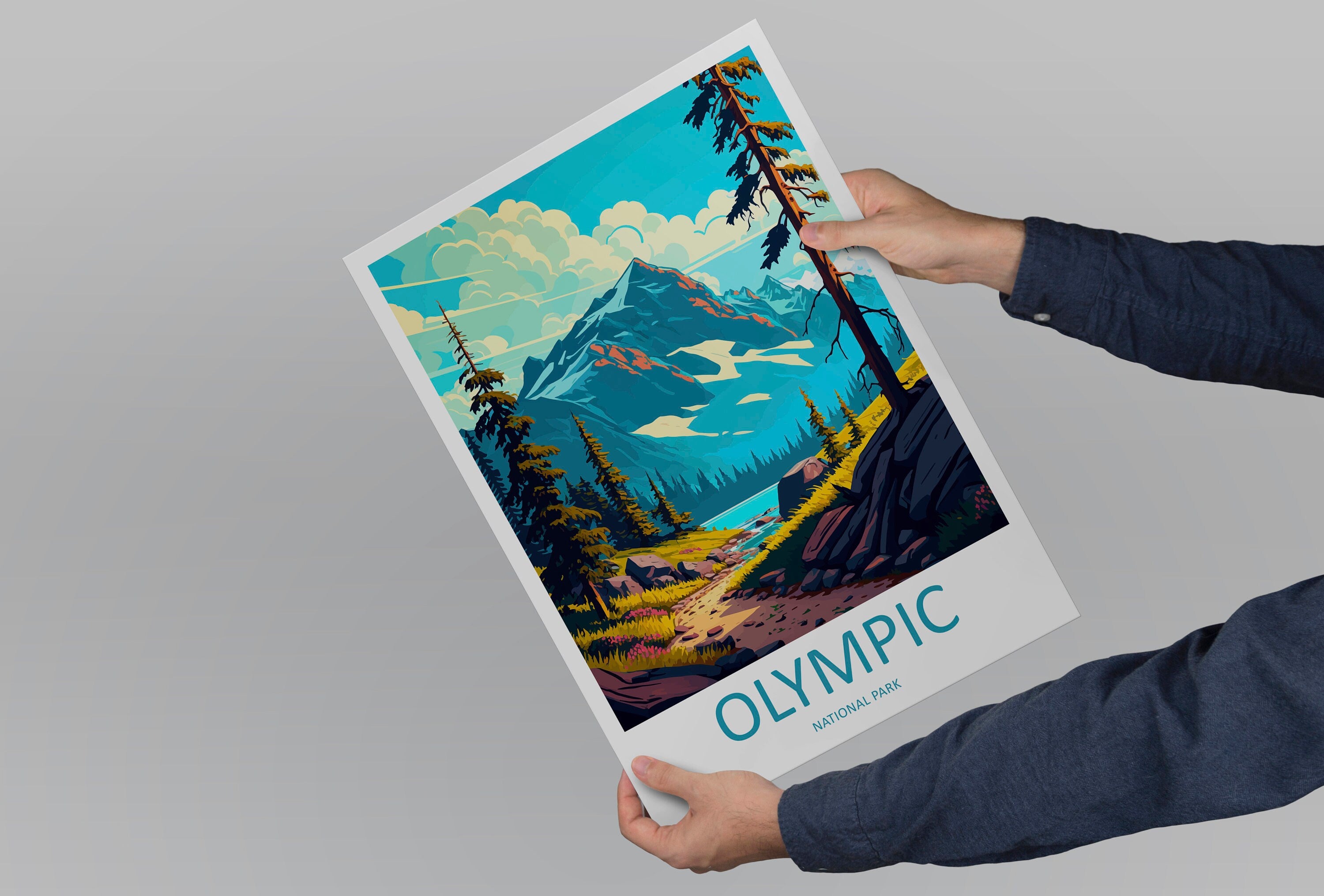 Olympic National Park Travel Print Wall Art Olympic National Park Wall Hanging Home Décor Olympic National Park Art Gift Poster