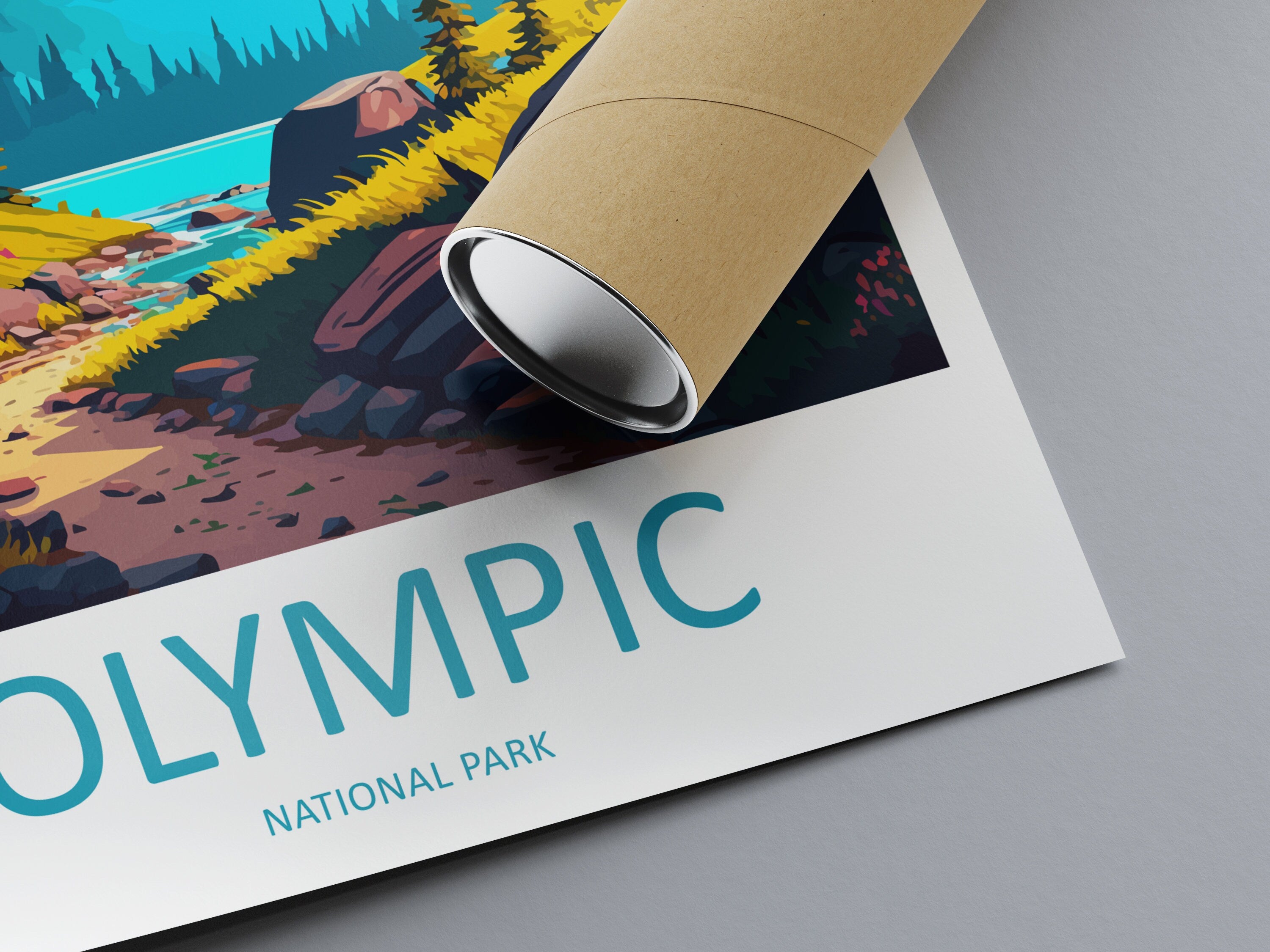 Olympic National Park Travel Print Wall Art Olympic National Park Wall Hanging Home Décor Olympic National Park Art Gift Poster