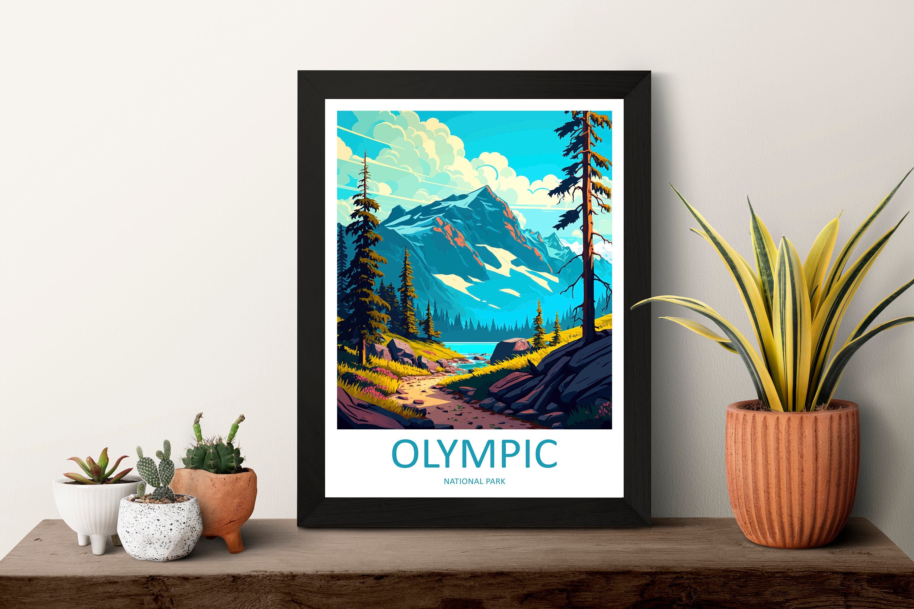 Olympic National Park Travel Print Wall Art Olympic National Park Wall Hanging Home Décor Olympic National Park Art Gift Poster