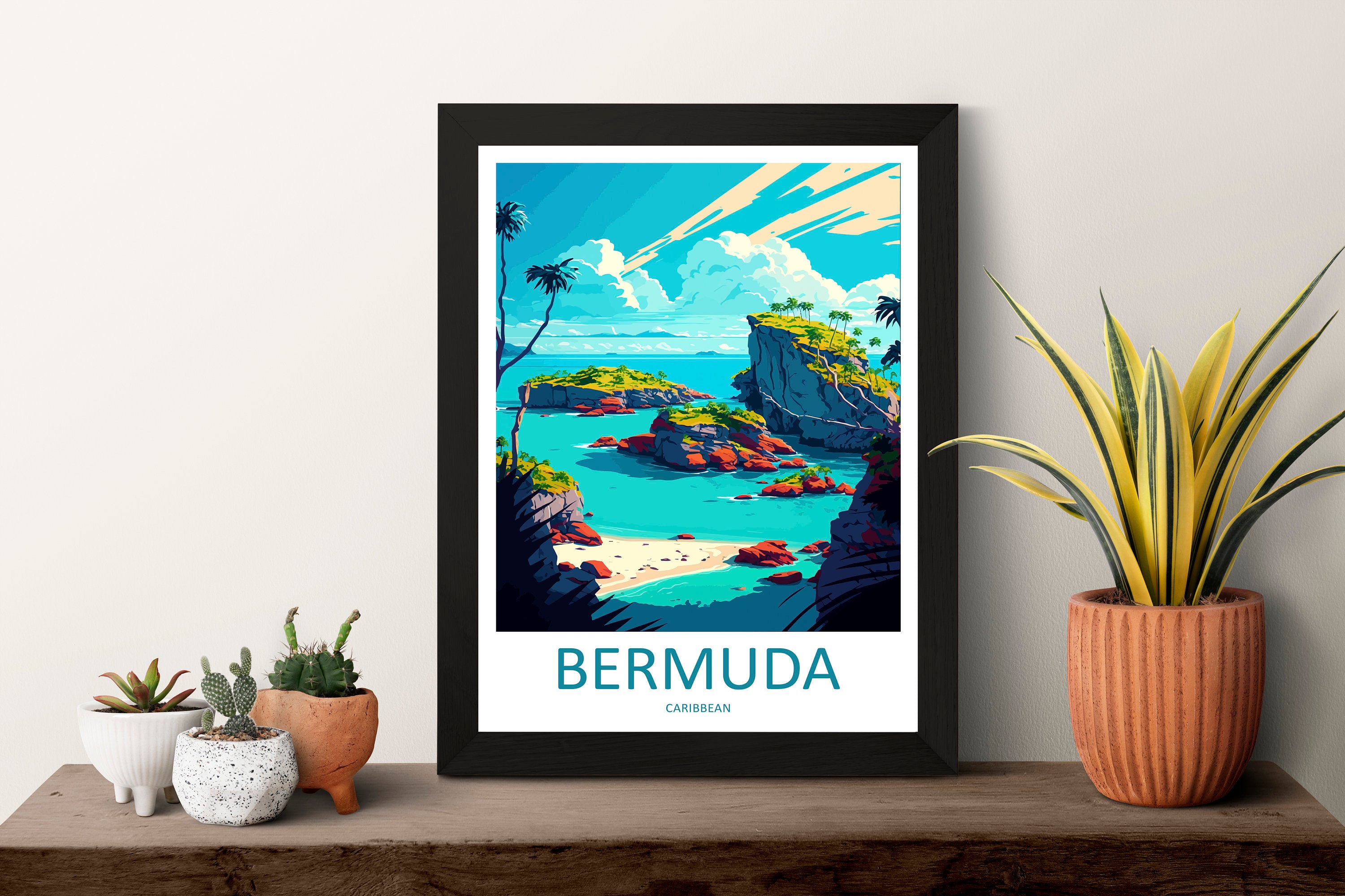 Bermuda Travel Print Wall Art Bermuda Wall Hanging Home Décor Bermuda Gift Art Lovers Wall Art Caribbean Travel Print Bermuda Decor