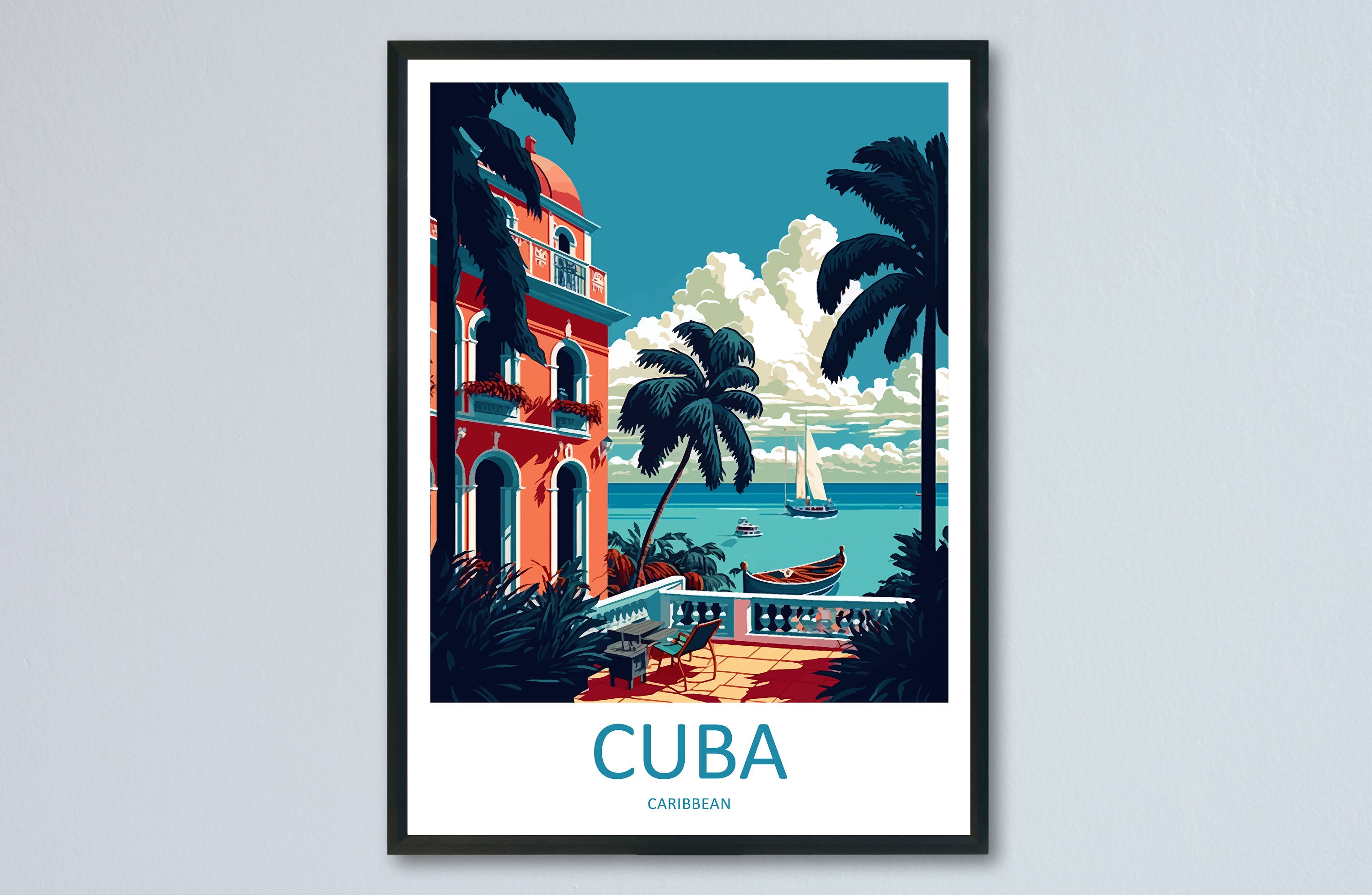 Cuba Travel Print Wall Art Cuba Wall Hanging Home Décor Cuba Gift Art Lovers Wall Art Caribbean Travel Print Poster Gift For Caribbean Art