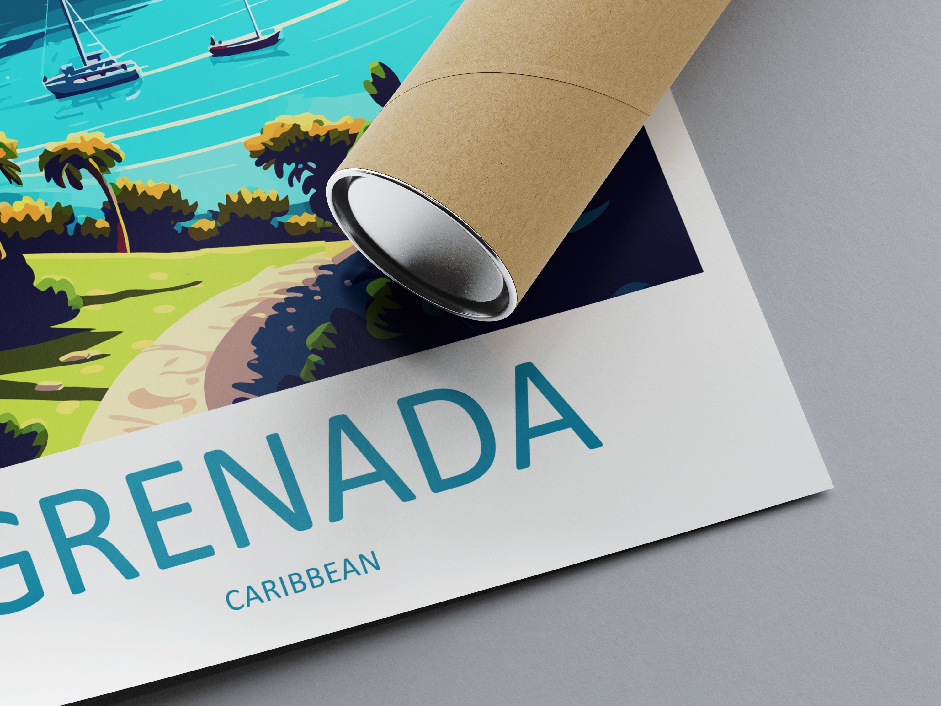 Grenada Travel Print Wall Art Grenada Wall Hanging Home Décor Grenada Gift Art Lovers Wall Art Caribbean Travel Print Poster Gift