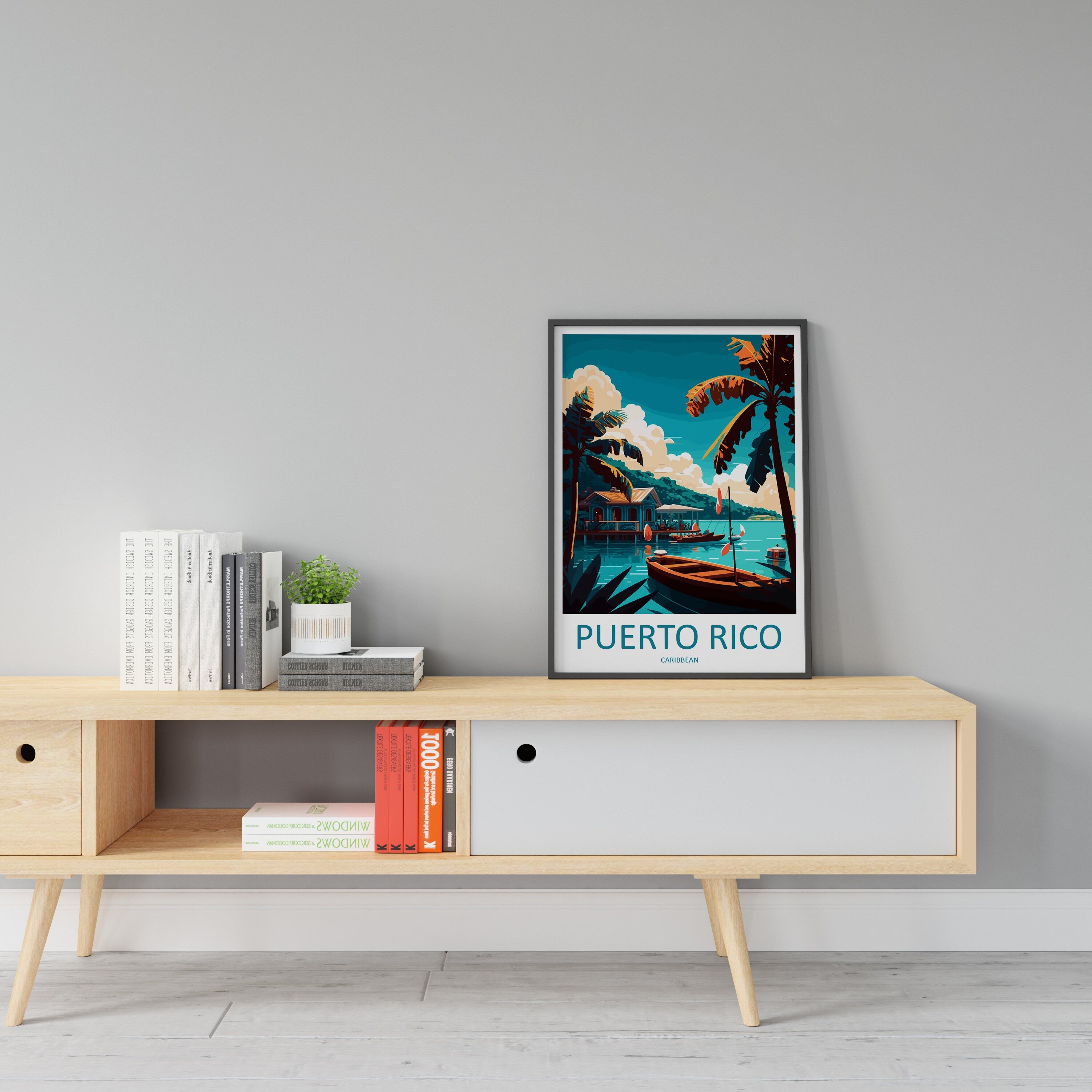 Puerto Rico Travel Print Wall Art Puerto Rico Wall Hanging Home Décor Puerto Rico Gift Art Lovers Wall Art Caribbean Travel Print Poster