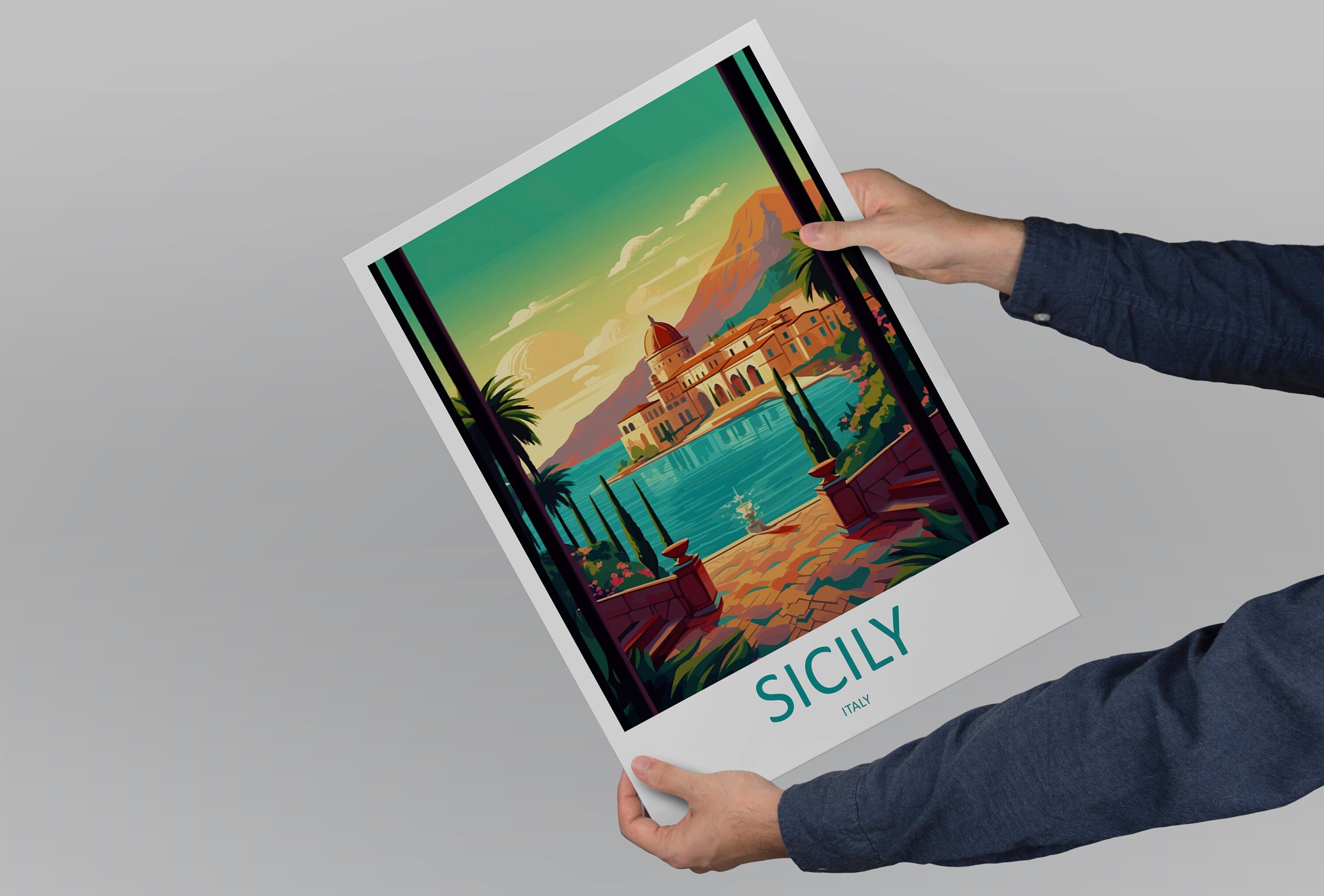 Sicily Travel Print Wall Art Sicily Italy Wall Hanging Home Decoration Sicily Gift Art Lovers Wall Art Print Sicily Italy Art Sicily Poster