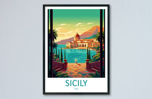 Sicily Travel Print Wall Art Sicily Italy Wall Hanging Home Decoration Sicily Gift Art Lovers Wall Art Print Sicily Italy Art Sicily Poster