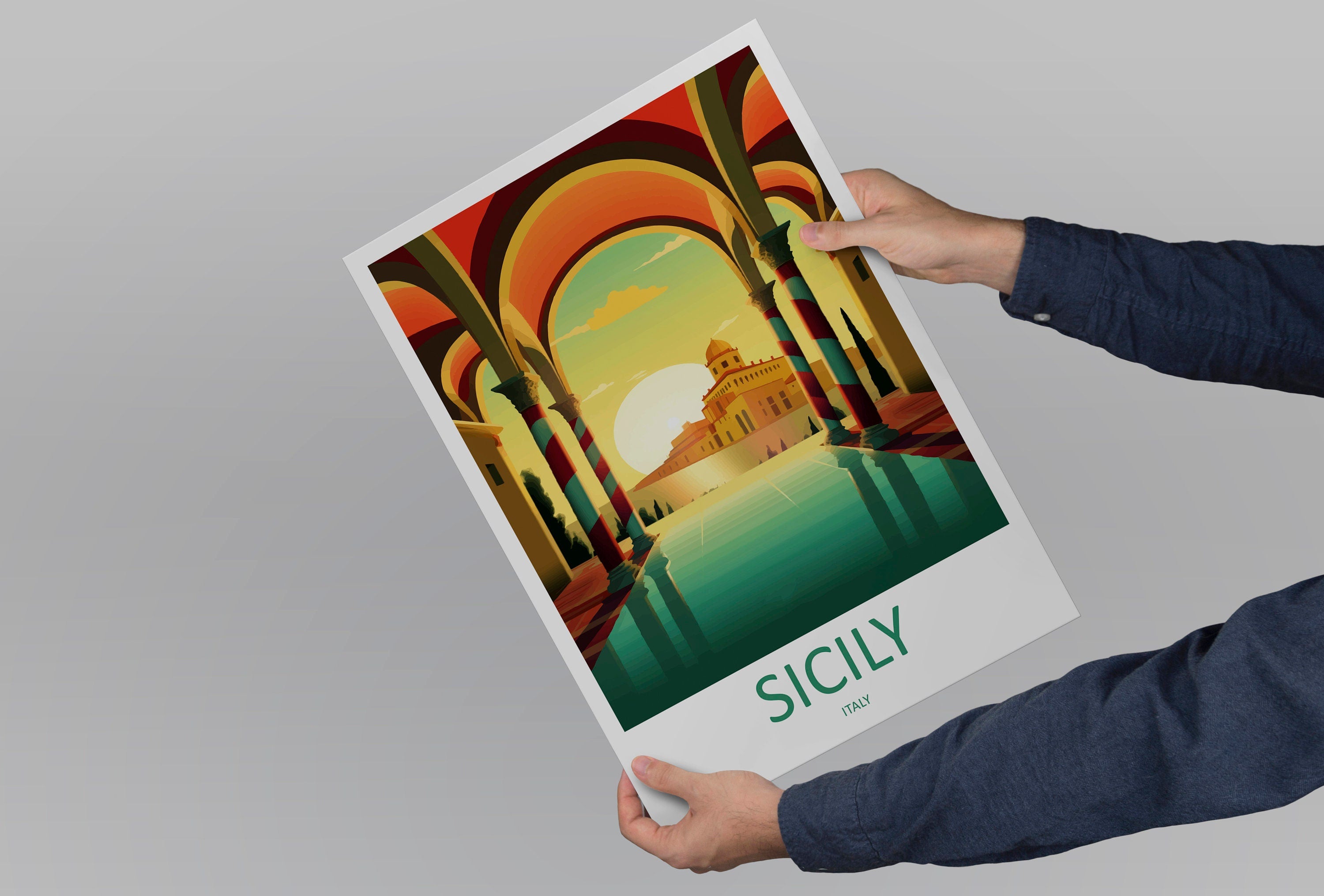 Sicily Travel Print Wall Art Sicily Italy Wall Hanging Home Decoration Sicily Gift Art Lovers Wall Art Print Sicily Italy Art Sicily Poster