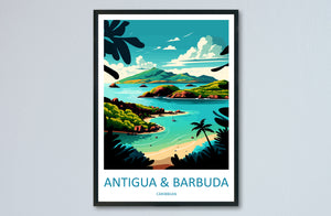 Antigua and Barbuda Travel Print Wall Art Antigua and Barbuda Wall Hanging Home Décor Antigua and Barbuda Gift Art Lovers Wall Art Caribbean