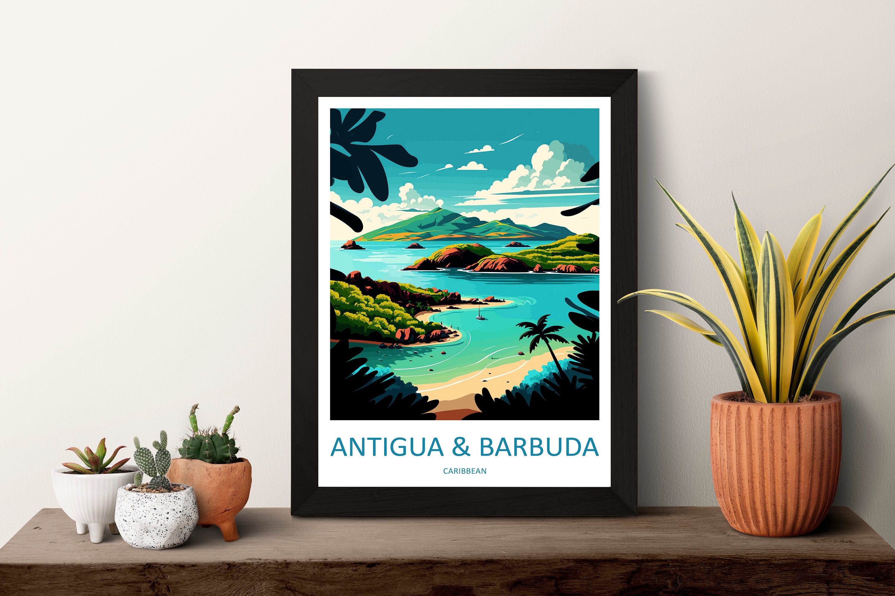 Antigua and Barbuda Travel Print Wall Art Antigua and Barbuda Wall Hanging Home Décor Antigua and Barbuda Gift Art Lovers Wall Art Caribbean