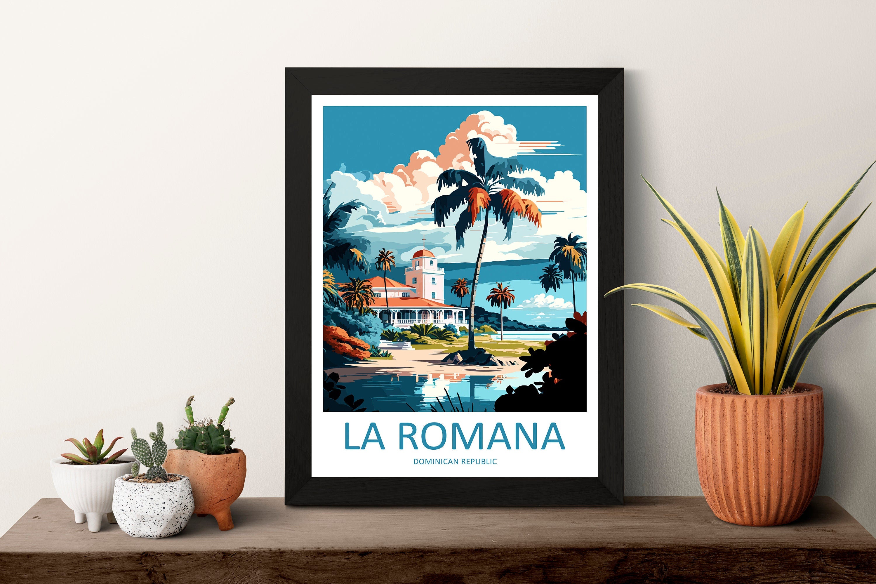 La Romana Travel Print Wall Art La Romana Wall Hanging Home Décor La Romana Gift Art Lovers Wall Art Caribbean Travel Print