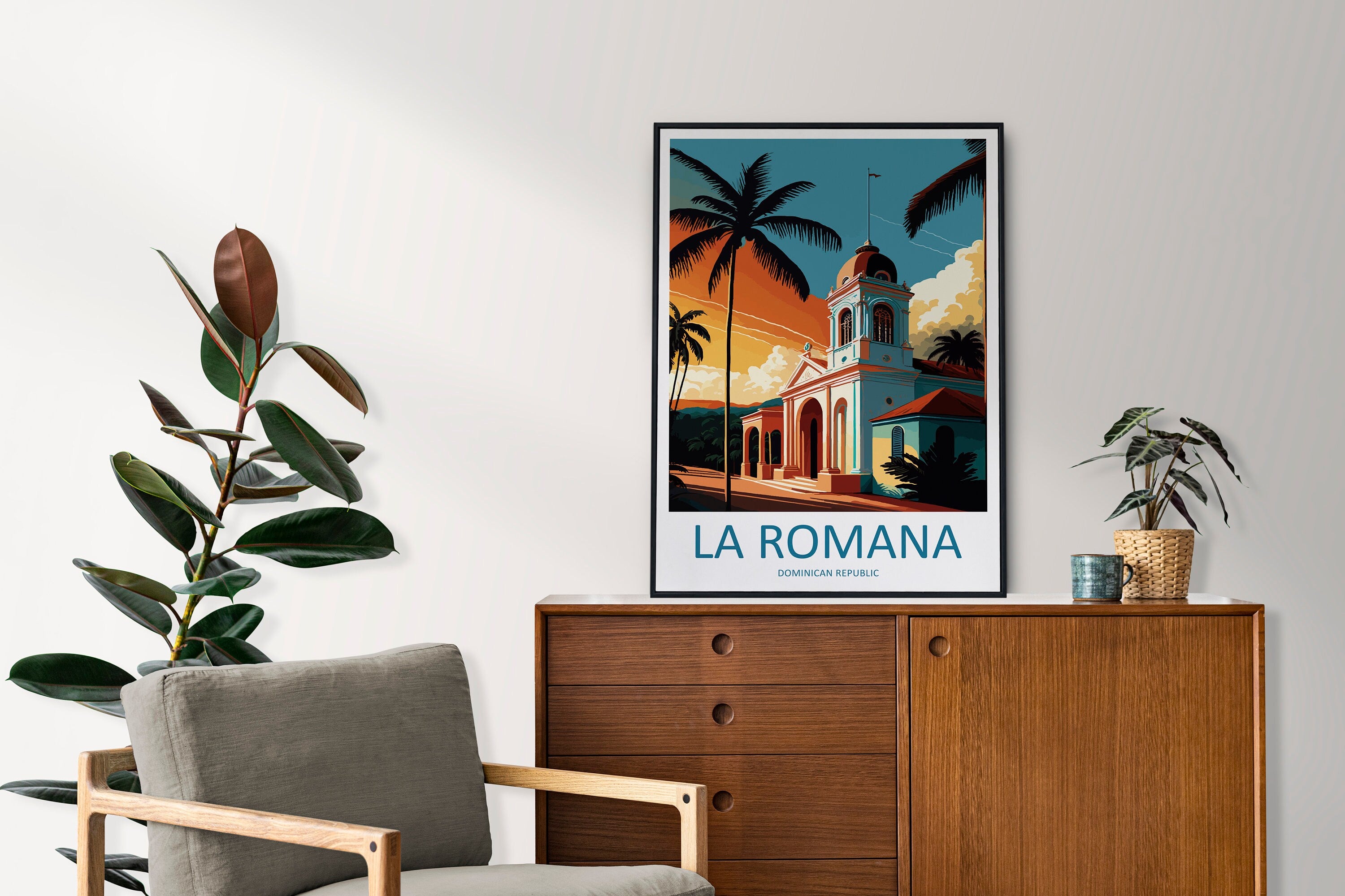 La Romana Travel Print Wall Art La Romana Wall Hanging Home Décor La Romana Gift Art Lovers Wall Art Caribbean Travel Print