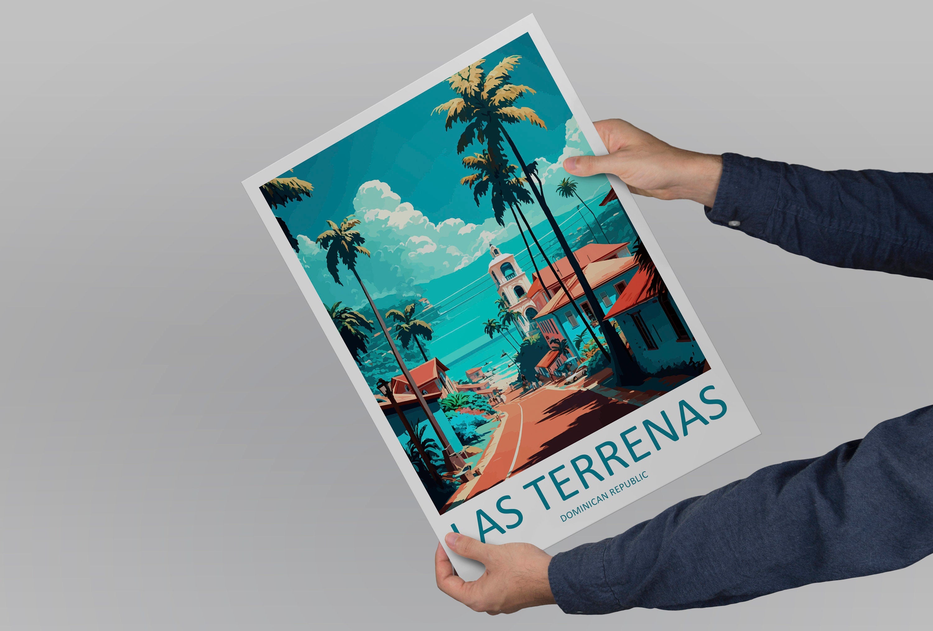 Las Terrenas Travel Print Wall Art Las Terrenas Wall Hanging Home Décor Las Terrenas Gift Art Lovers Wall Art Caribbean Travel Print