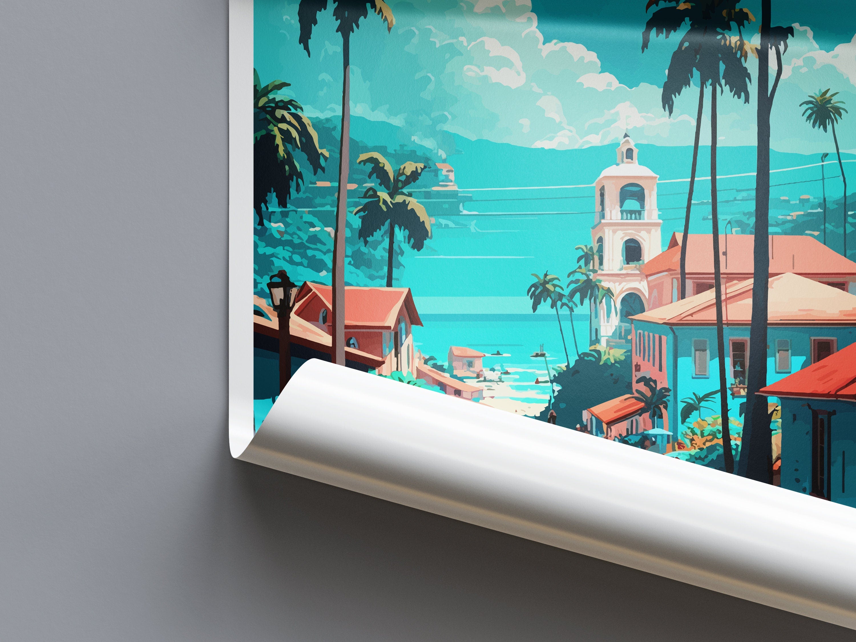 Las Terrenas Travel Print Wall Art Las Terrenas Wall Hanging Home Décor Las Terrenas Gift Art Lovers Wall Art Caribbean Travel Print